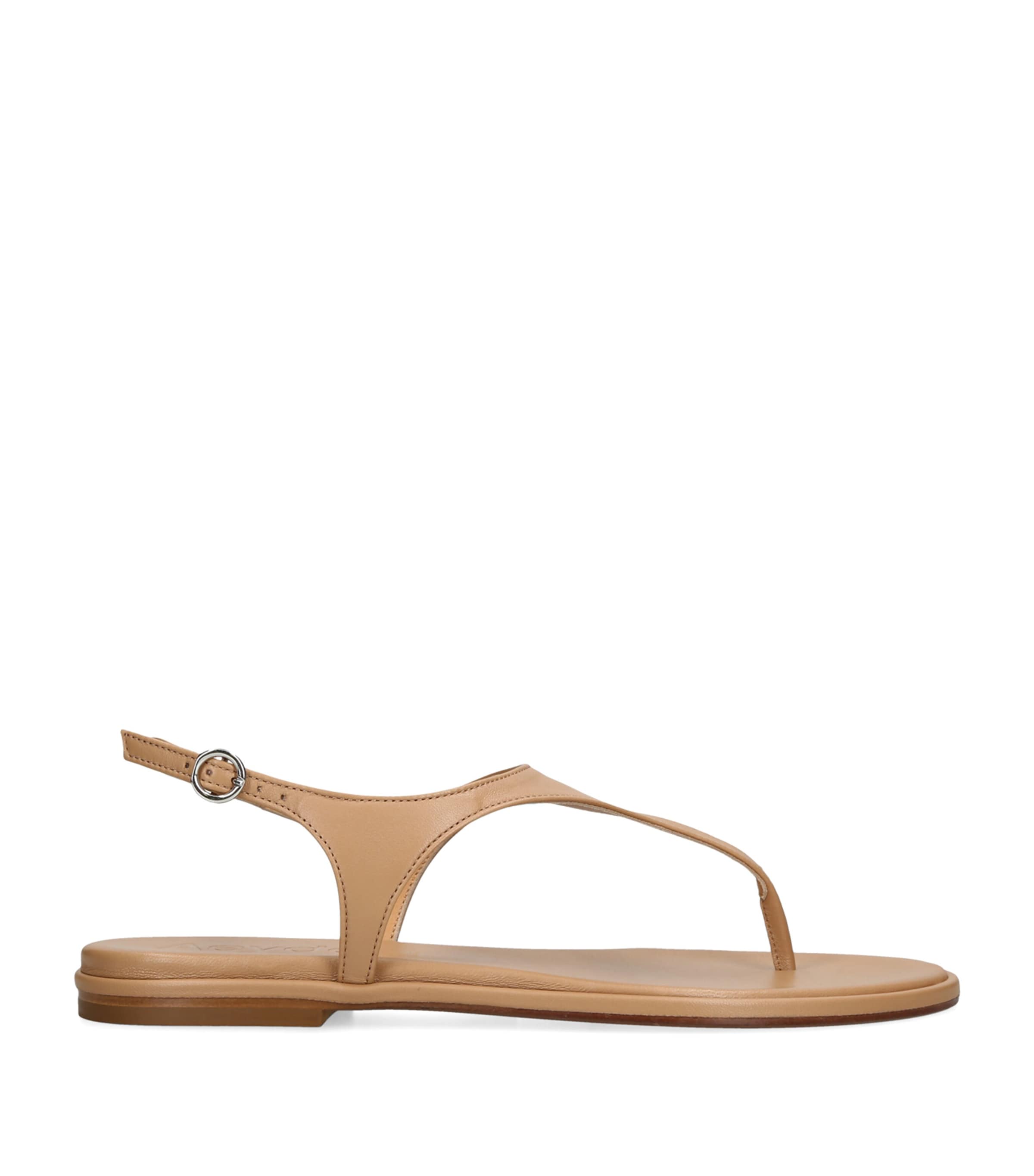 aeyde Leather Raine Sandals Mid Brown Image 1
