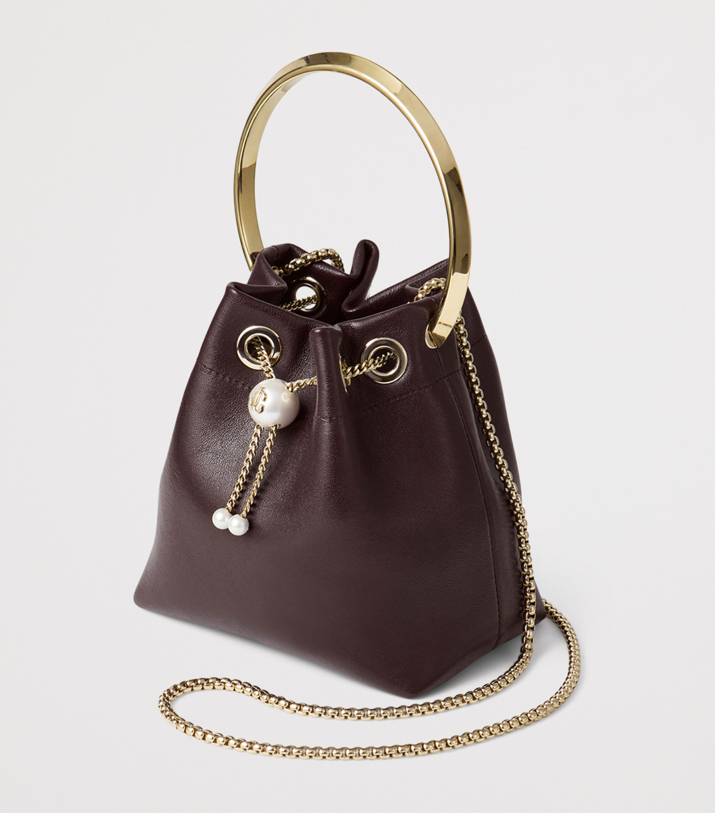 Jimmy Choo Leather Bon Bon Top-Handle Bag | Harrods US