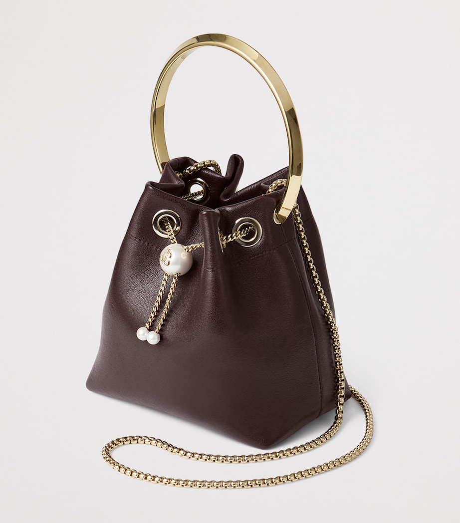Leather Bon Bon Top-Handle Bag DEEP MERLOT/LIGHT GO Image 2