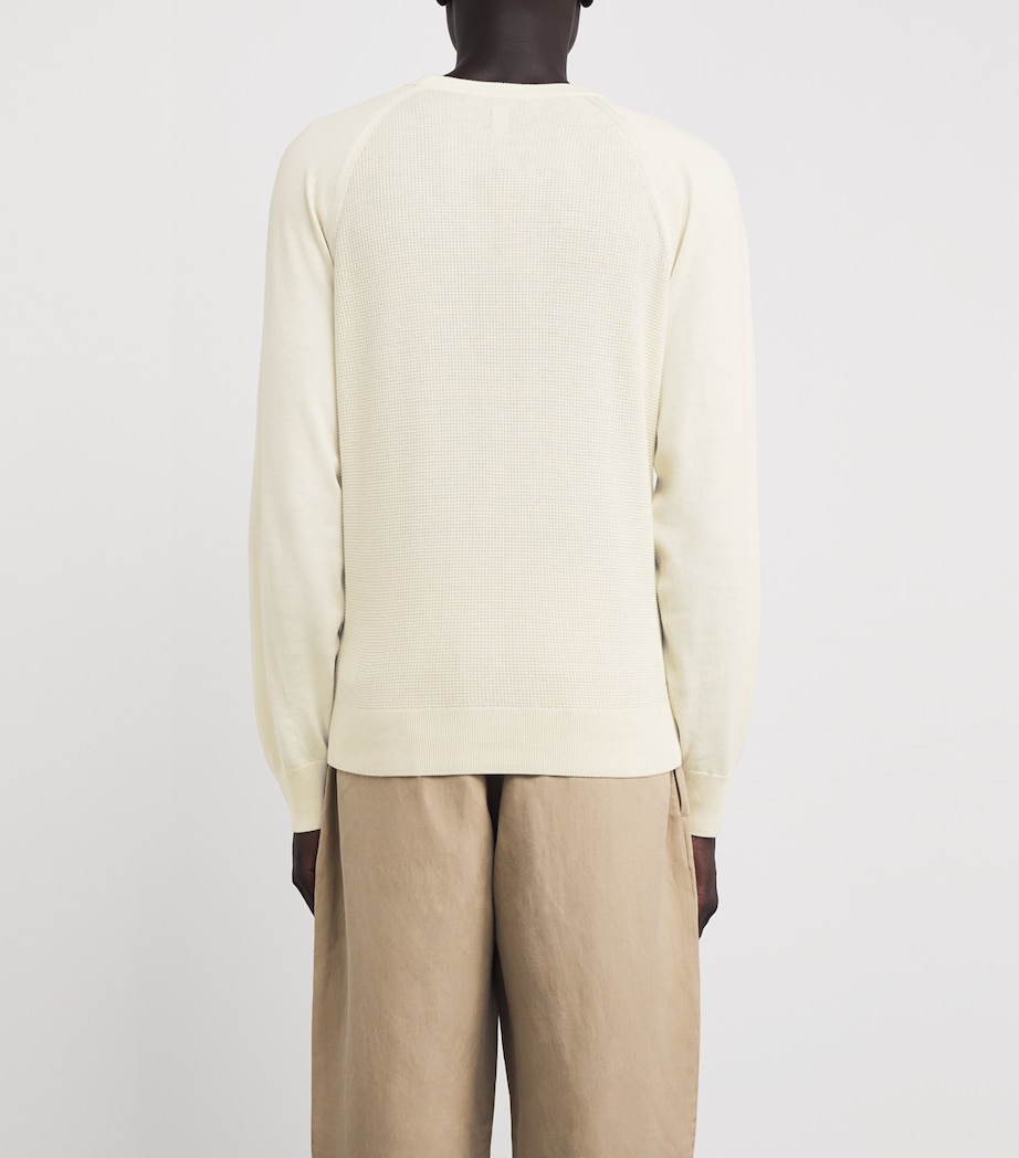 Cotton-Silk Sweater 2-WHITE Image 4