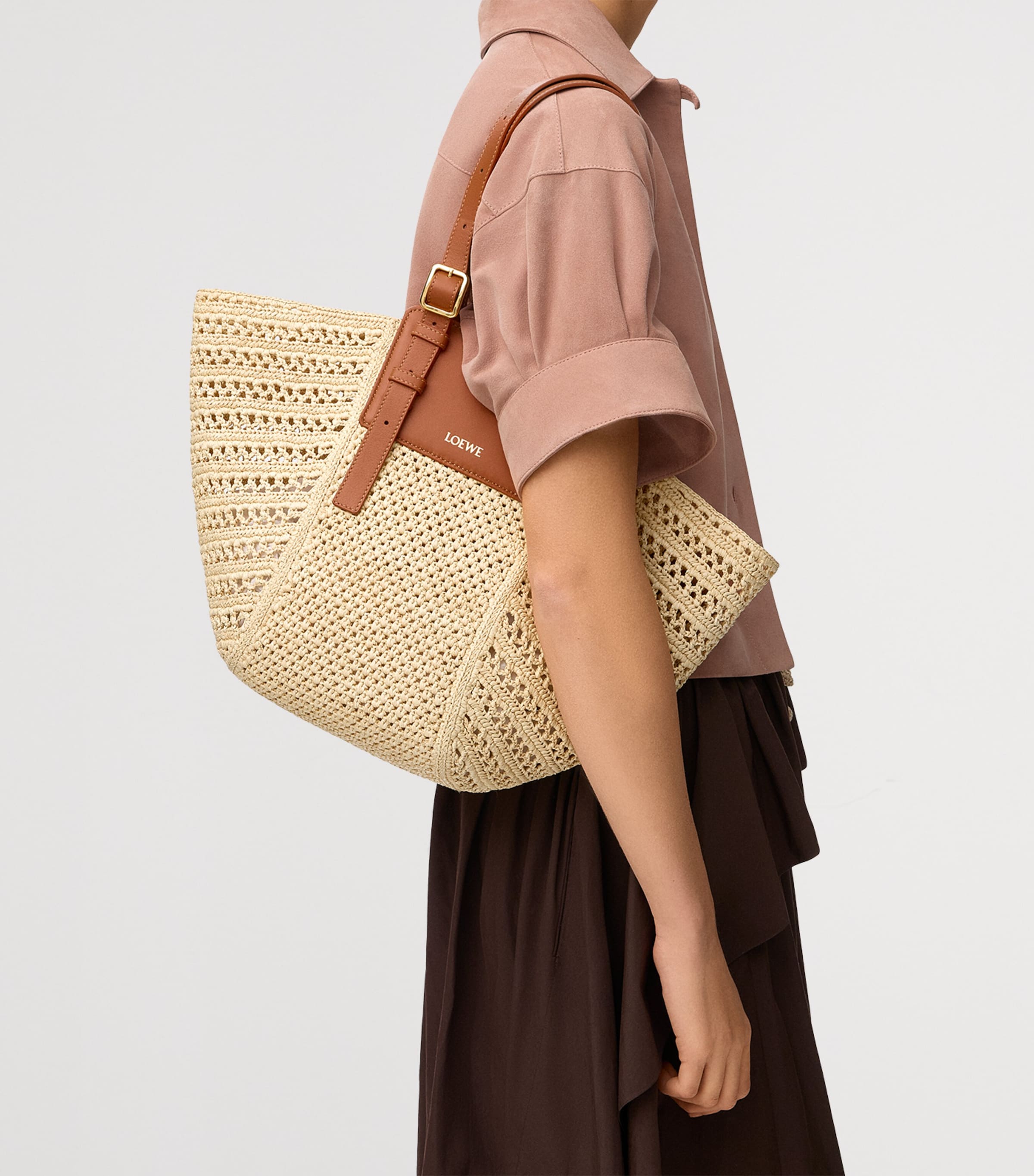 LOEWE x Paula's Ibiza Raffia Hammock Cabas Tote Bag Natural/tan Image 6