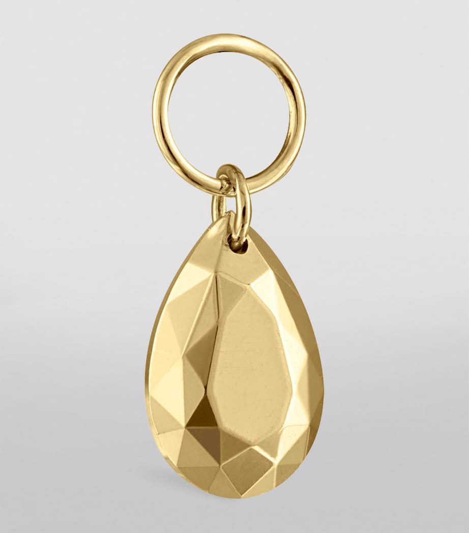 Faceted Pear Single Charm (6.5mm) YELLOW GOLD Image 3