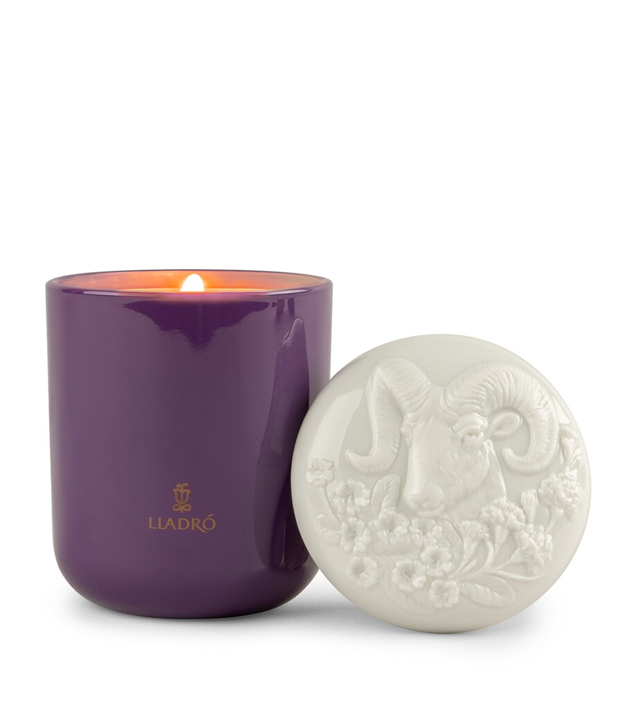 Goat Candle (200g) WHITE AND VIOLET Image 2