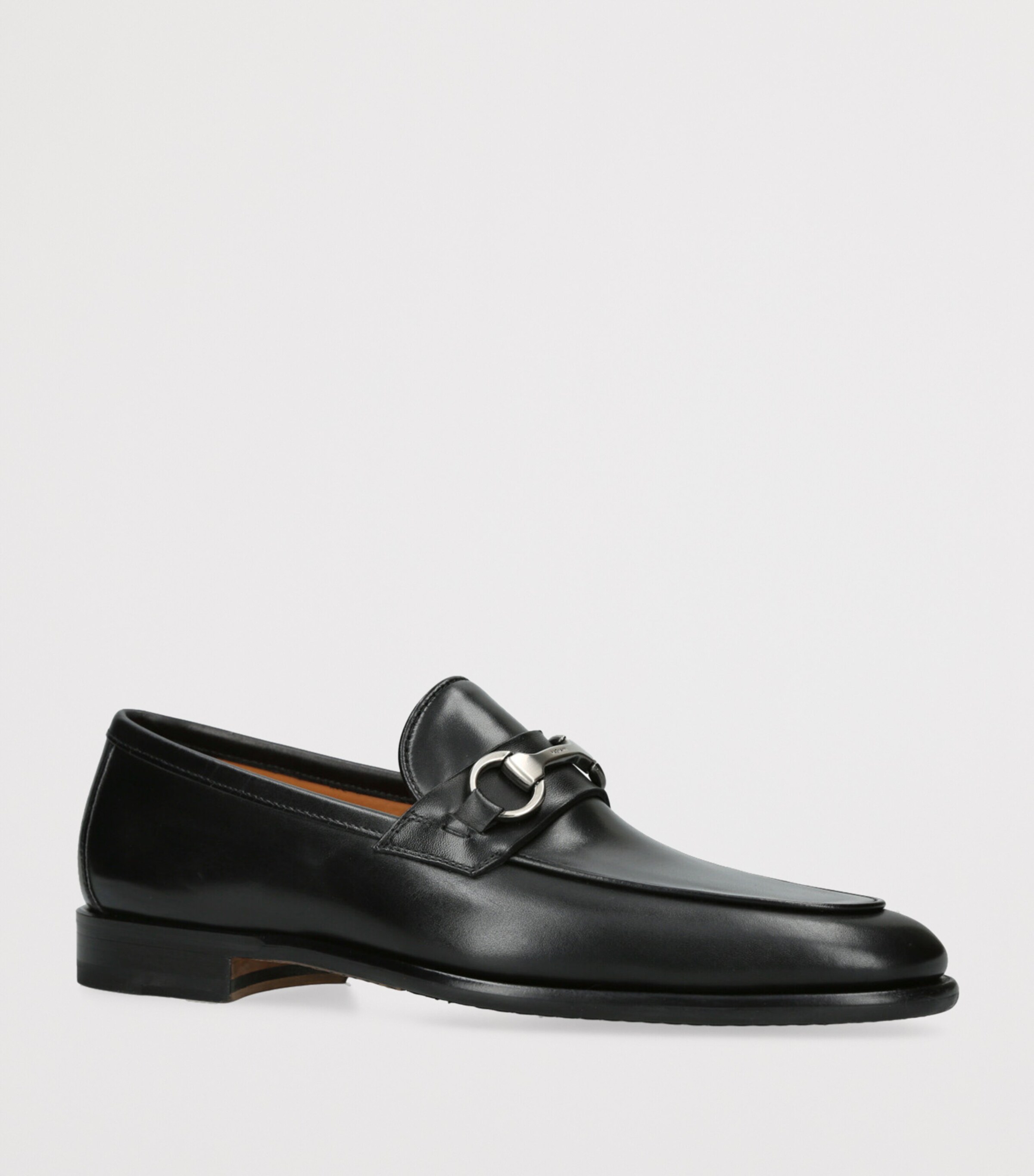 Magnanni Leather Hendidos Horsebit Loafers Black Image 3