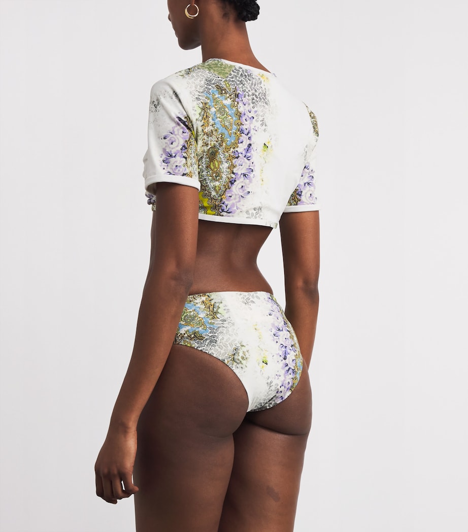 Gathered U-Prong Bikini Top ABSENCE PRINT Image 3