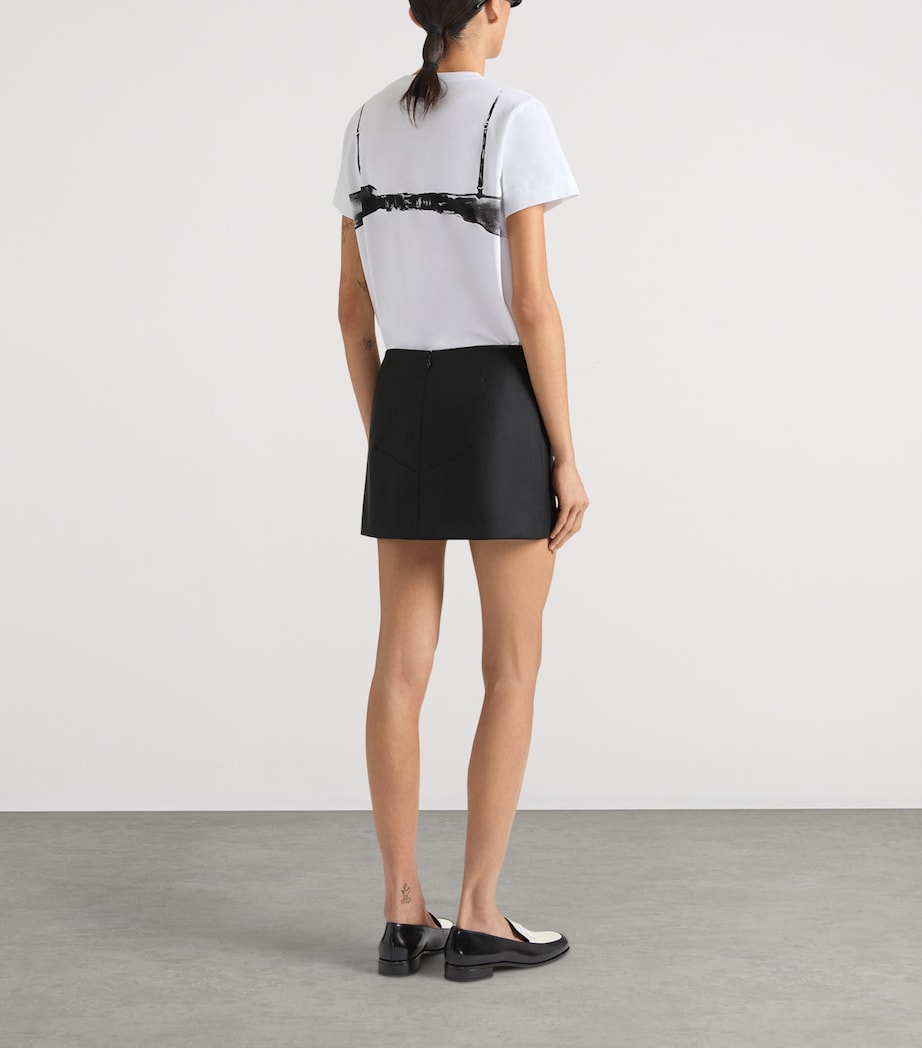 Givenchy Womens Cotton Bra Print T-Shirt White/black Image 4