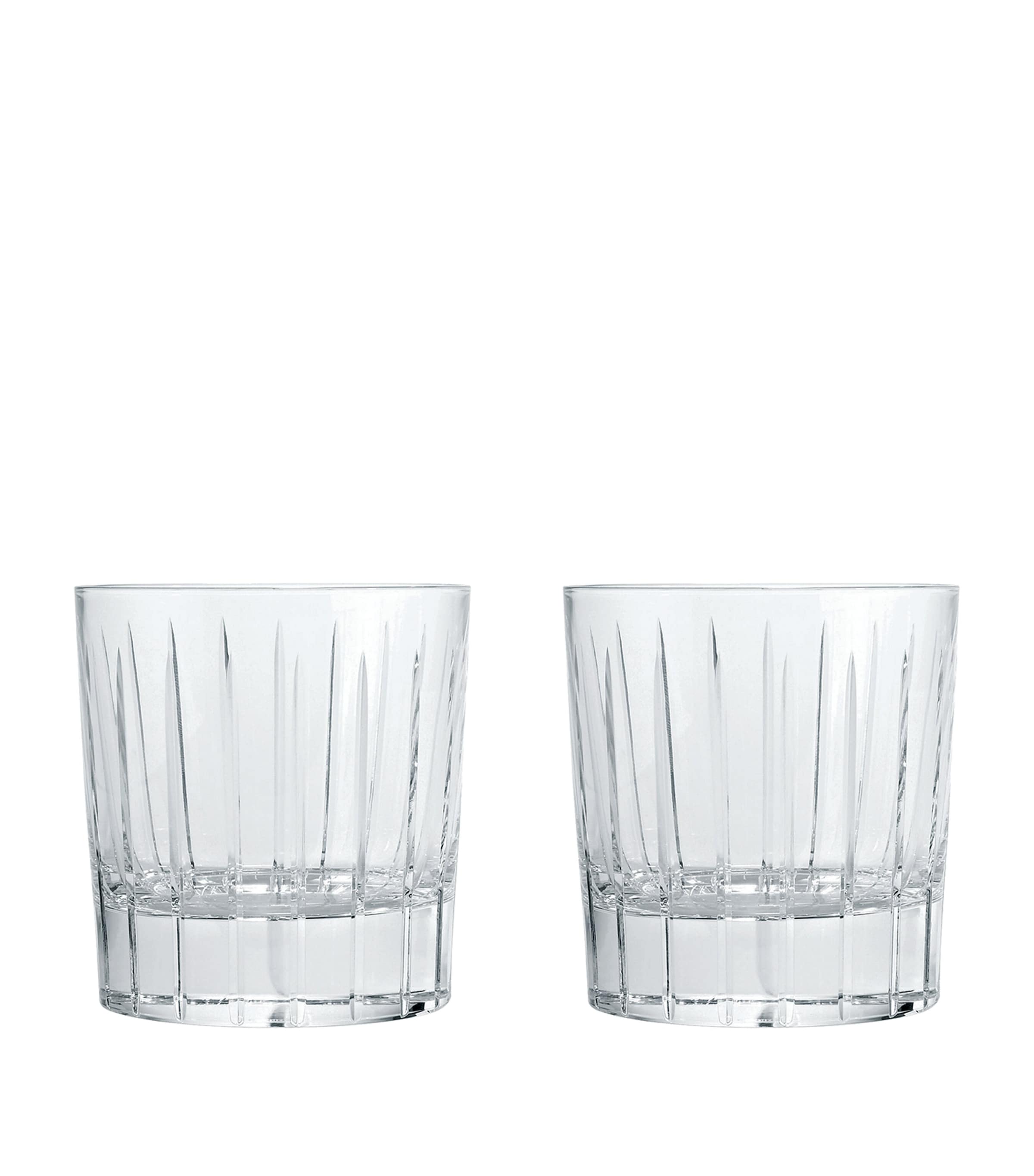 Shop Christofle Set Of 2 Iriana Crystal Double Old Fashioned Glasses In Silver