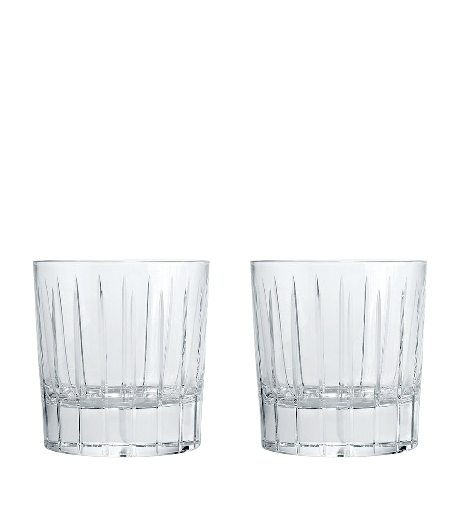 Set of 2 Iriana Crystal Double Old Fashioned Glasses (240ml) SILVER Image 1
