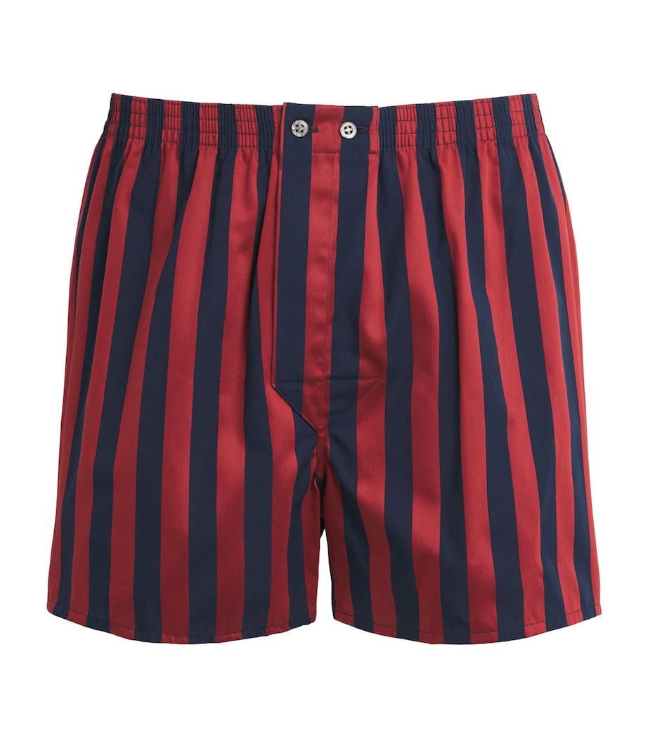 Derek Rose Mens Cotton Stripe Boxer Shorts Image 1