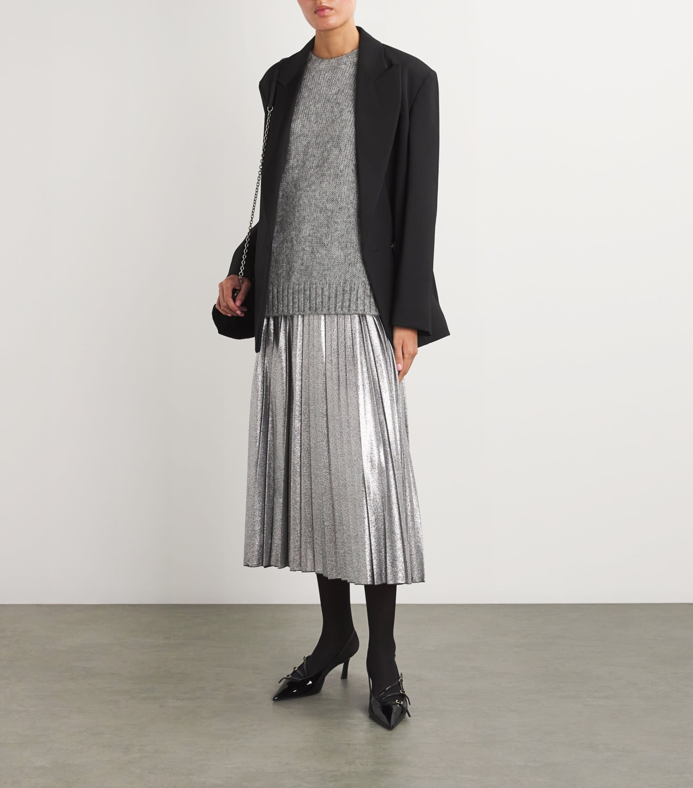 Lurex-Blend Sweater SILVER Image 2