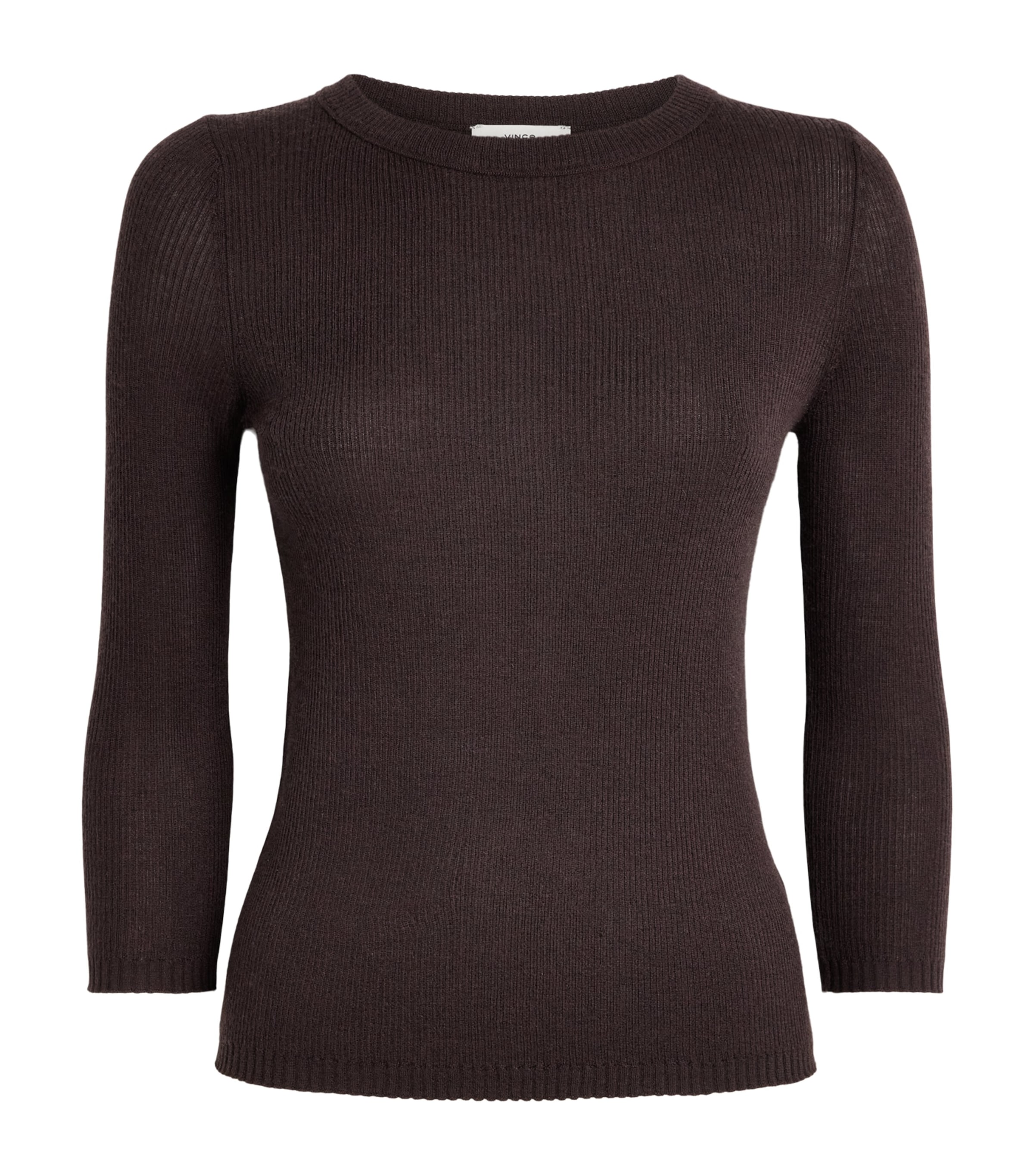 Vince Womens Cashmere-Silk Sweater Iron Image 1