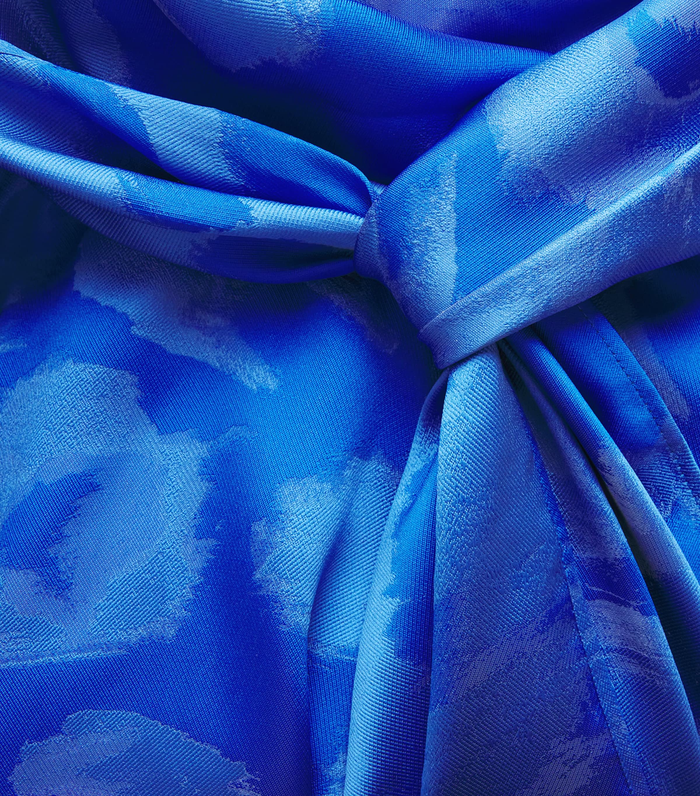 Satin Off-The-Shoulder Gown 408 PERIWINKLE Image 5