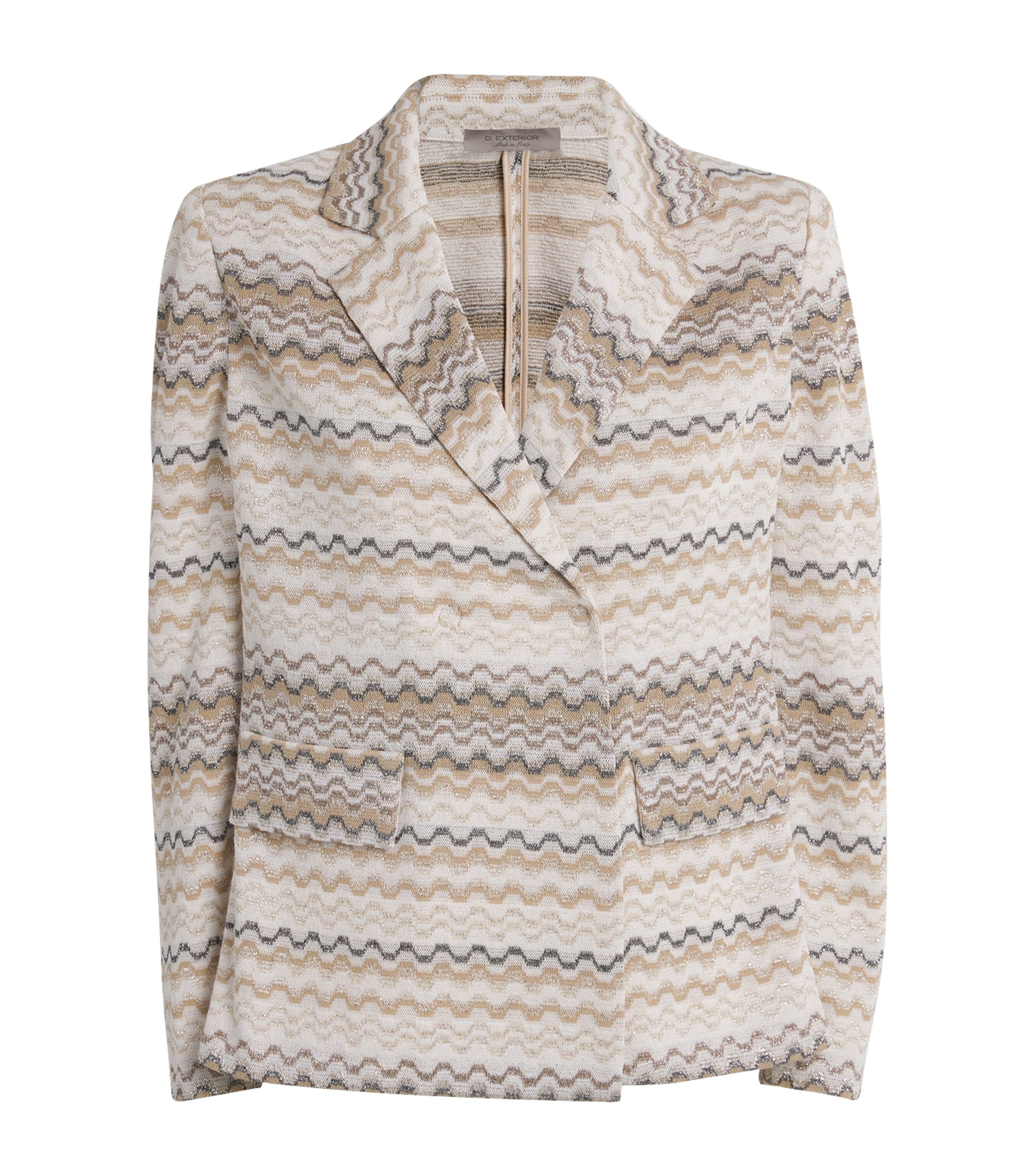 D.Exterior Womens Knitted Double-Breasted Blazer Duna Image 1