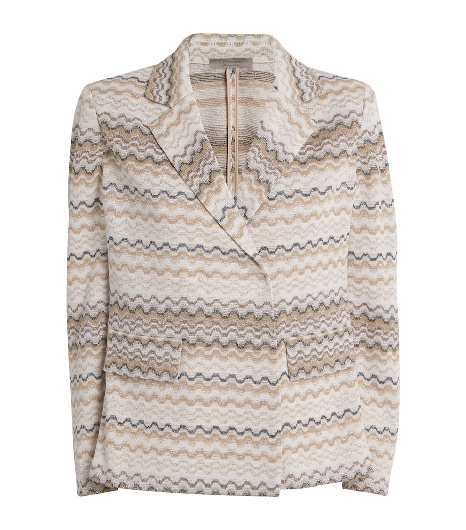 D.Exterior Womens Knitted Double-Breasted Blazer Duna Image 1