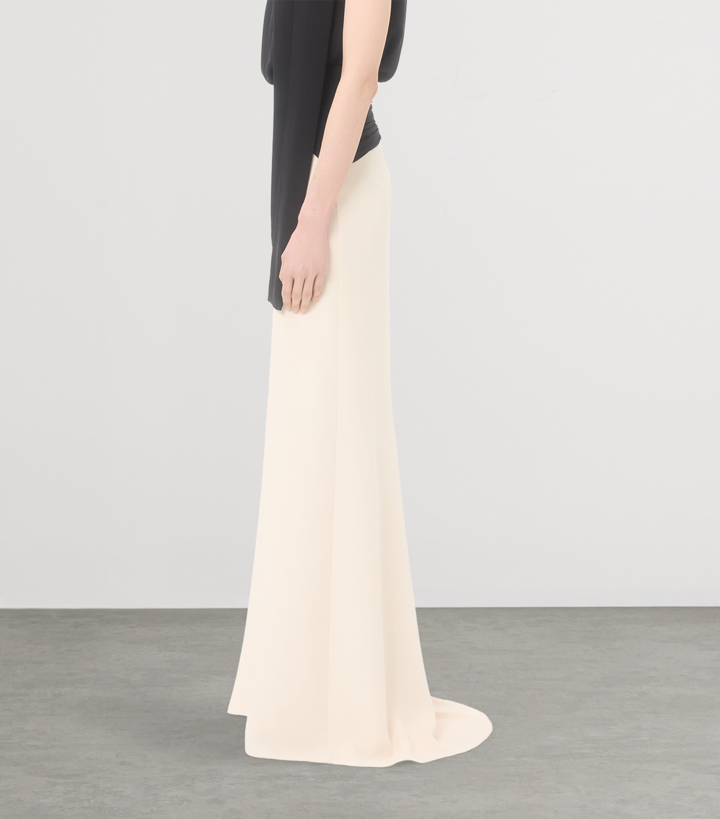 Valentino Womens Silk Gathered-Waist Maxi Skirt Image 3