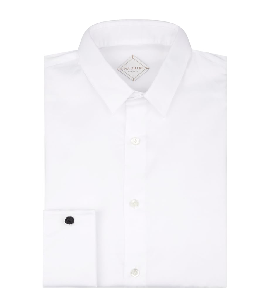 Cotton Hidden Button Shirt WHITE80 Image 2
