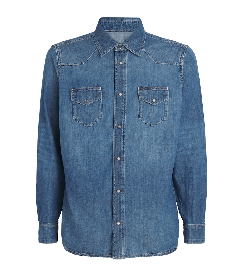 7 For All Mankind Mens Denim Shirt Border Image 1