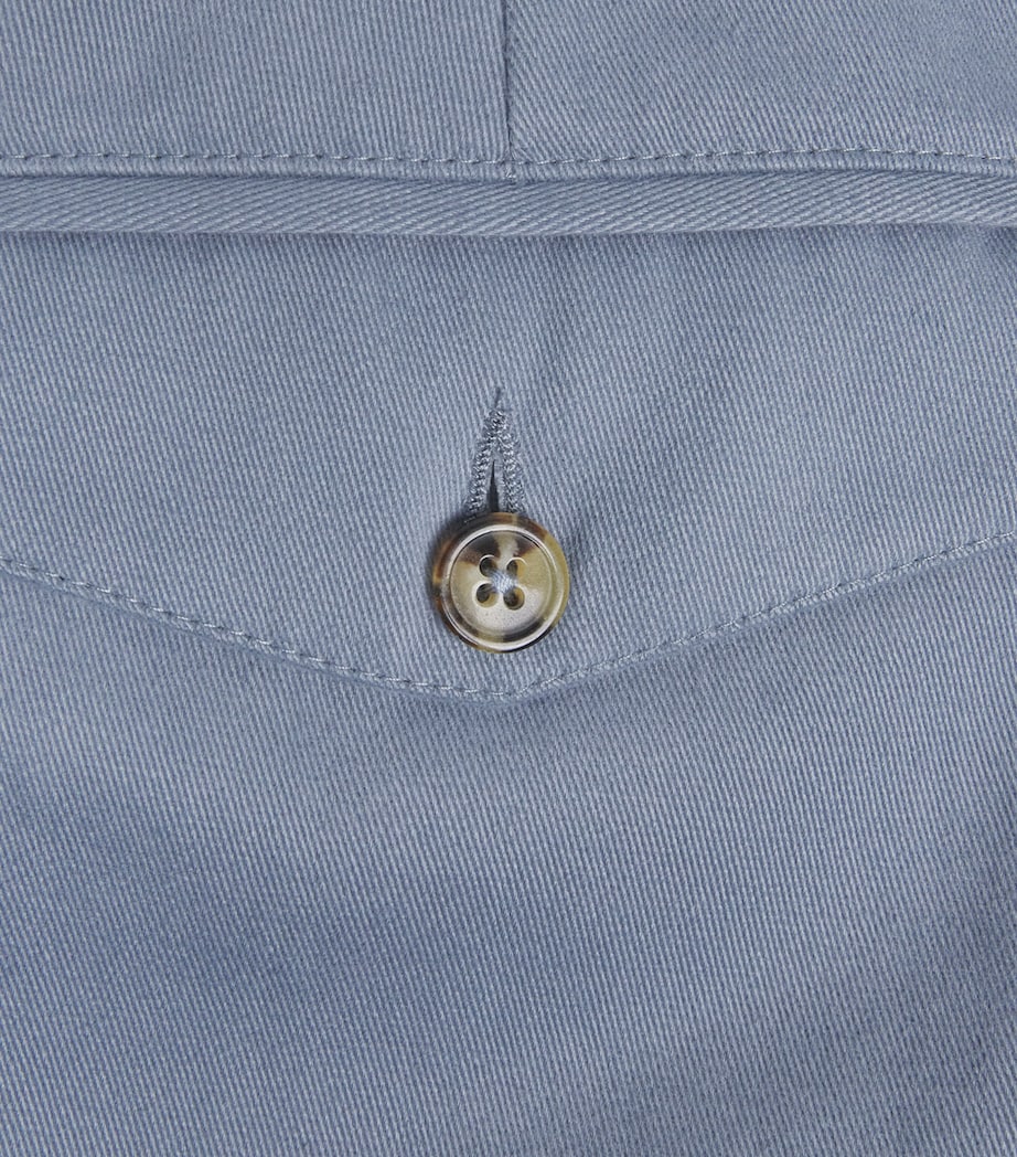 Eleventy Mens Cotton Pleated Trousers Zucchero Image 6