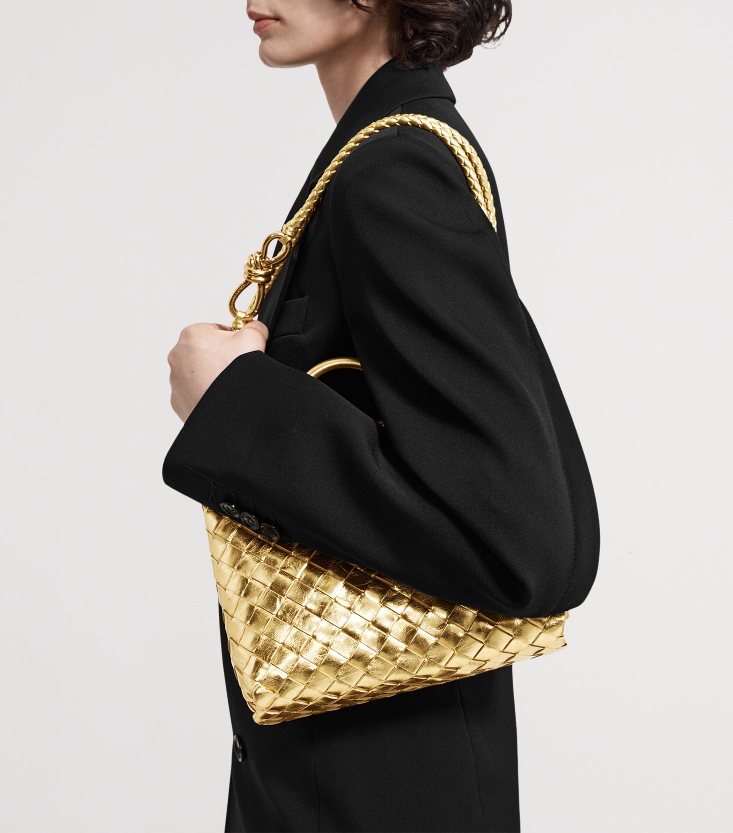 Bottega Veneta Small Leather Andiamo Top-Handle Bag Image 6