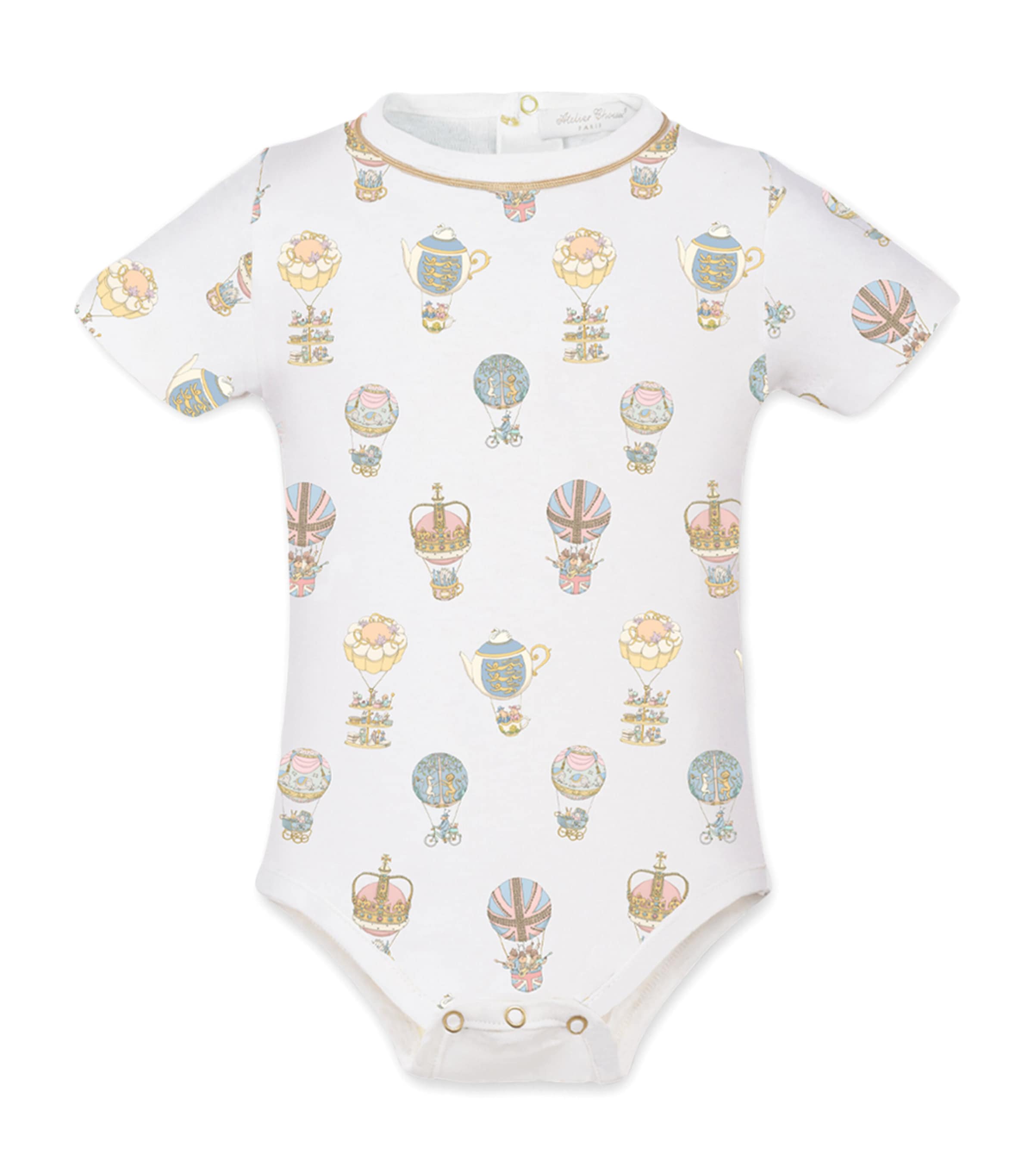 Atelier Choux Cotton Townhouse Bodysuit In White