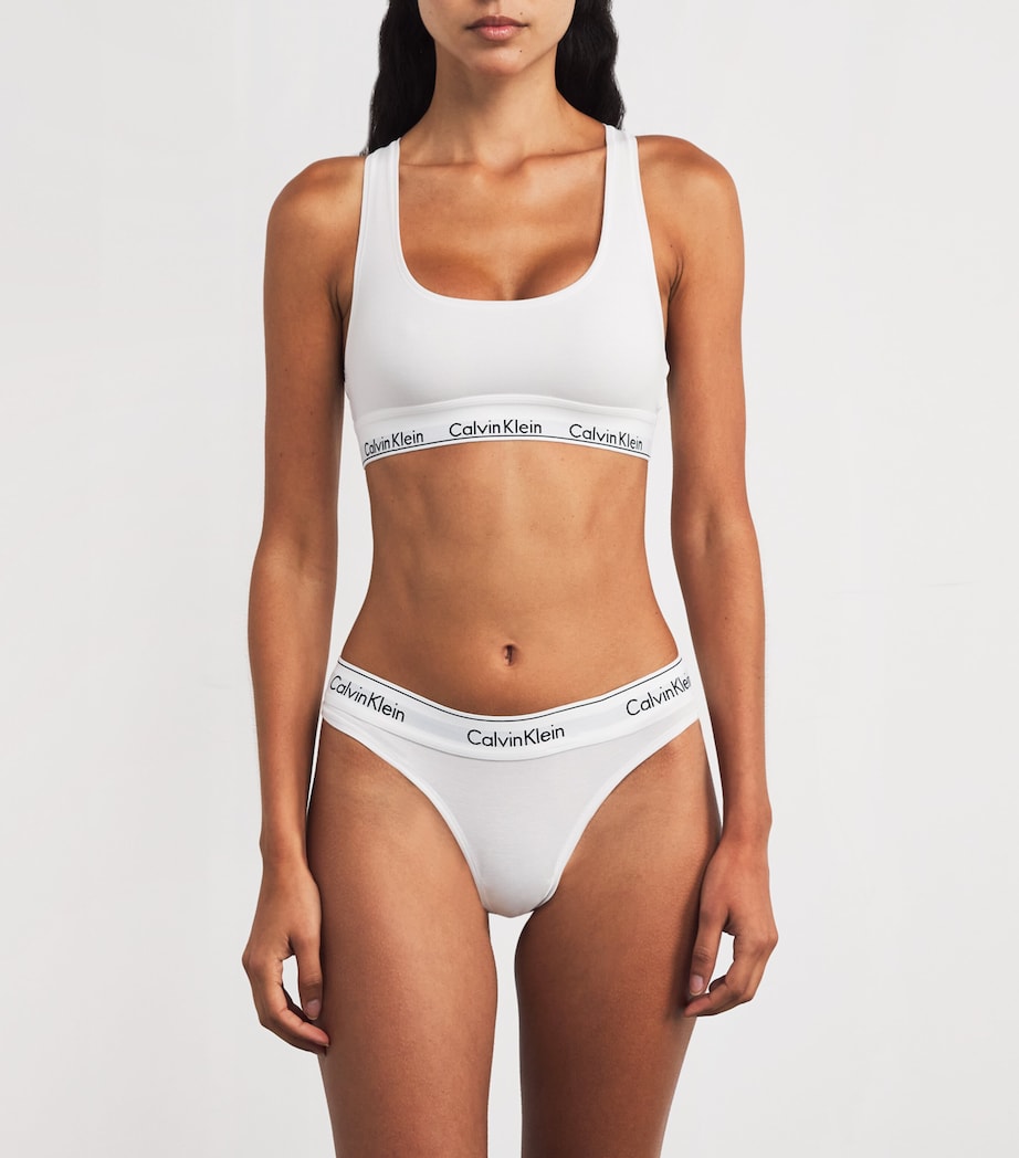Logo Bralette 100 WHITE Image 2