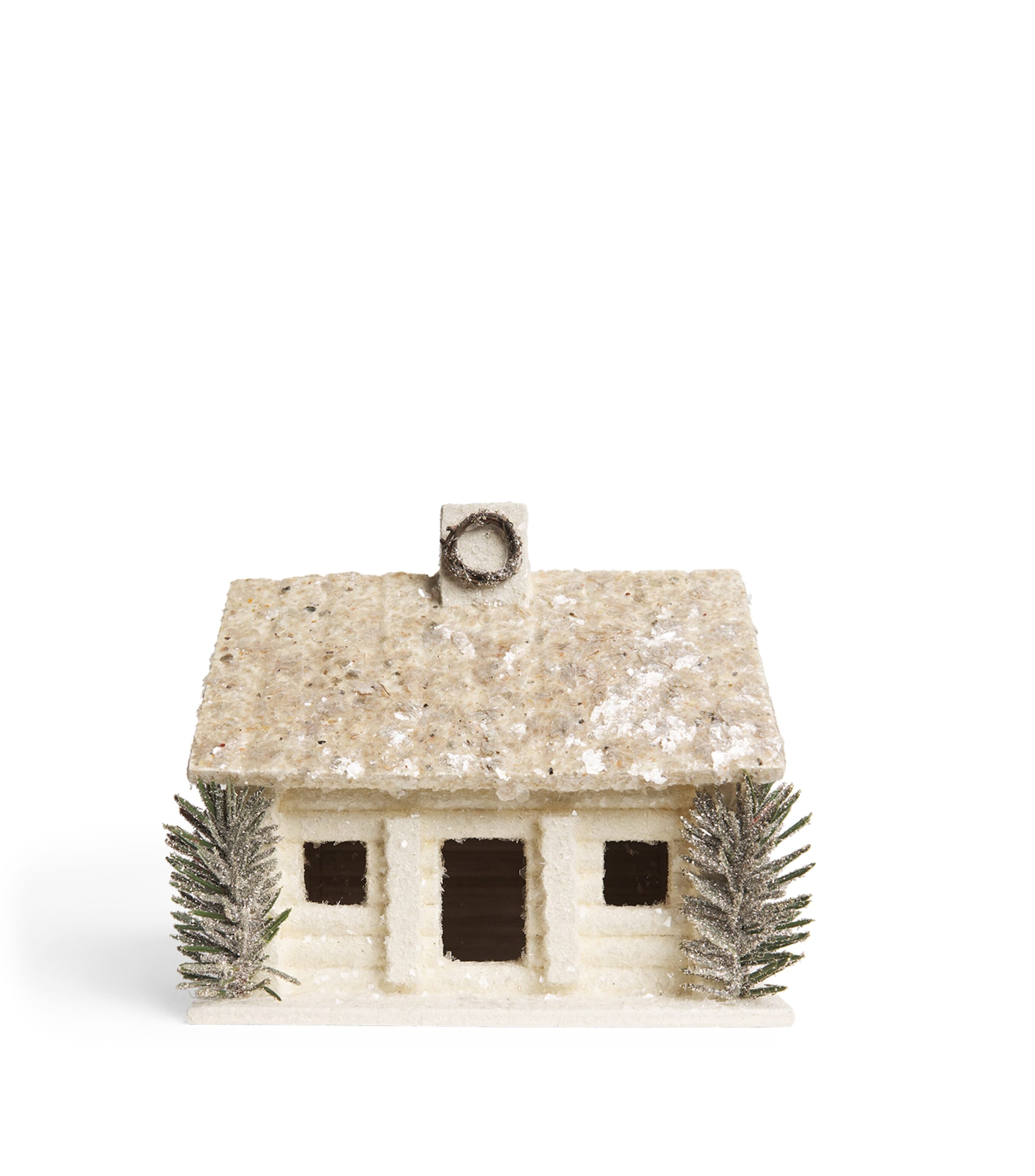 Harrods Log Cabin Ornament In White