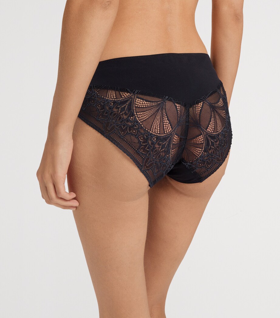 Lace Holly Midi Briefs BLACK Image 4