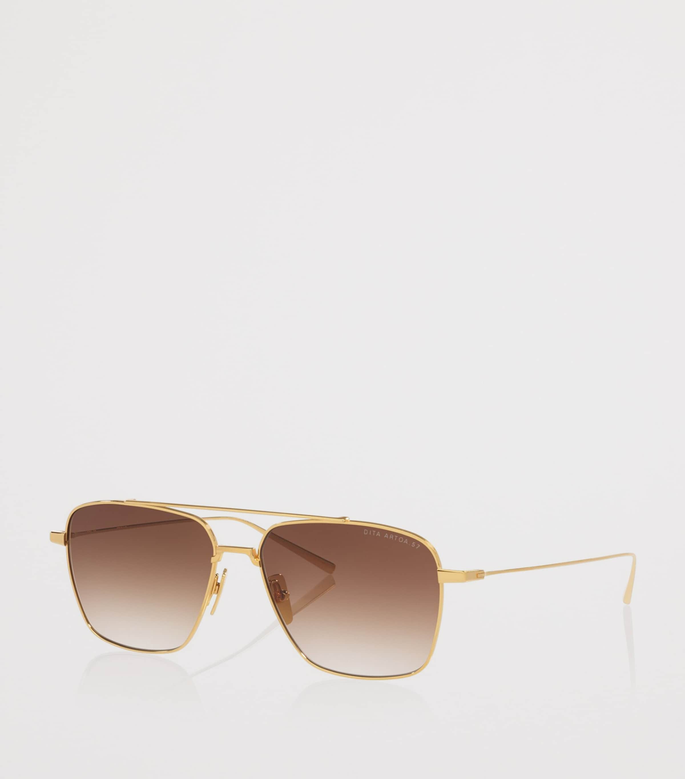 DITA Titanium Artoa 57X Pilot Sunglasses Gold Image 2