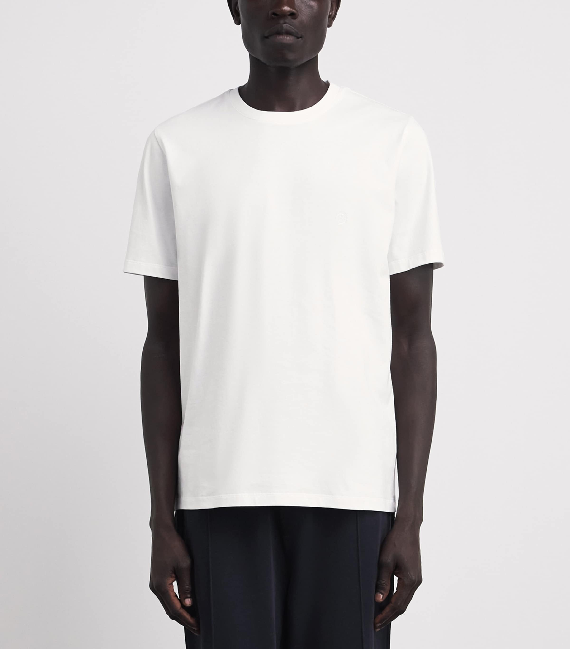 Harrods Mens Cotton Logo T-Shirt White Image 4