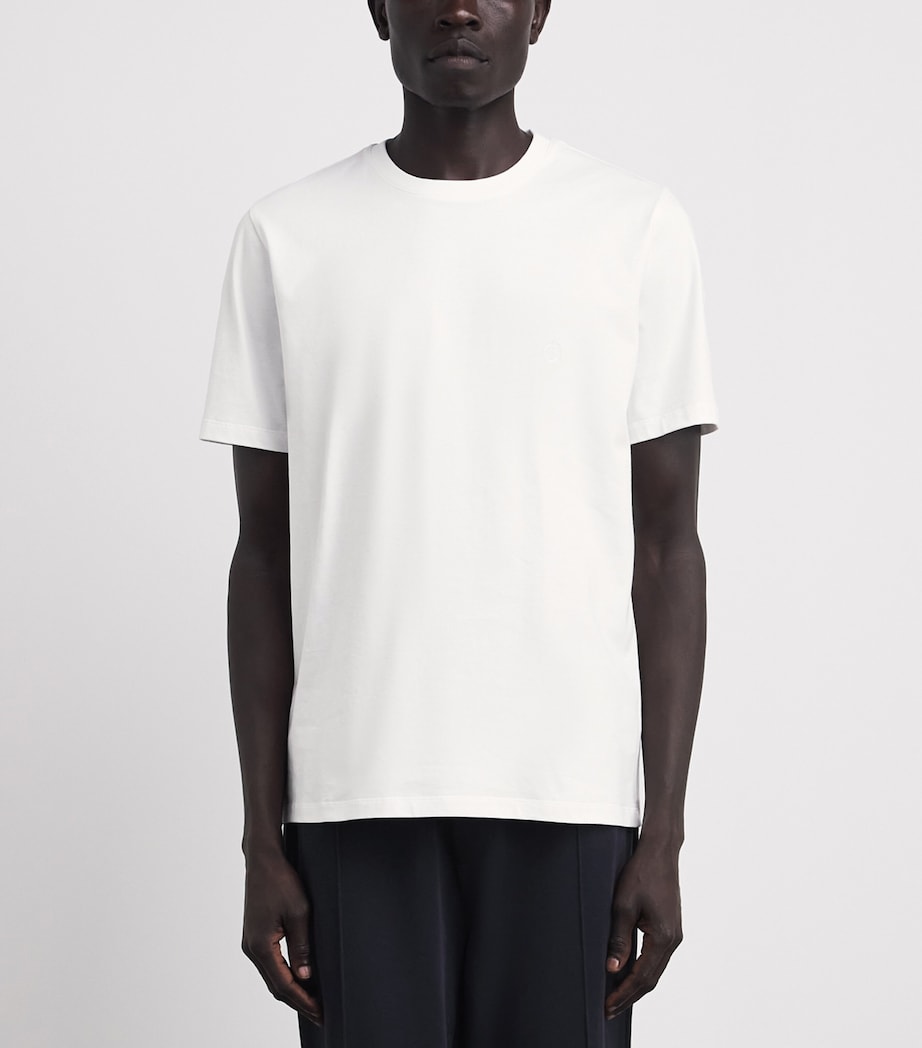 Harrods Mens Cotton Logo T-Shirt White Image 4