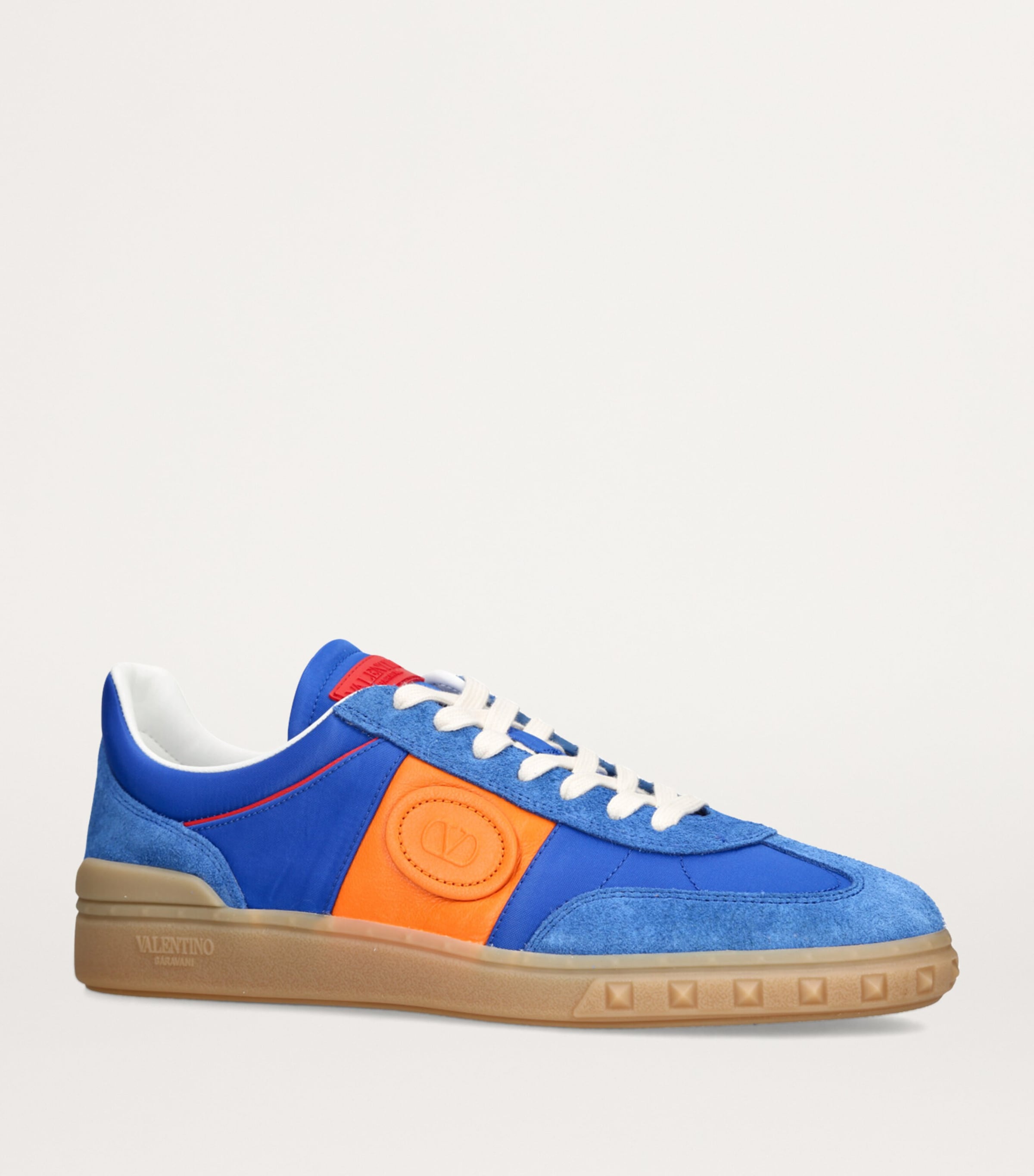 Valentino Garavani Leather Upvillage Padded Sneakers Blue Other Image 3