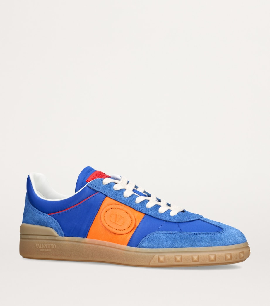 Valentino Garavani Leather Upvillage Padded Sneakers Blue Other Image 3