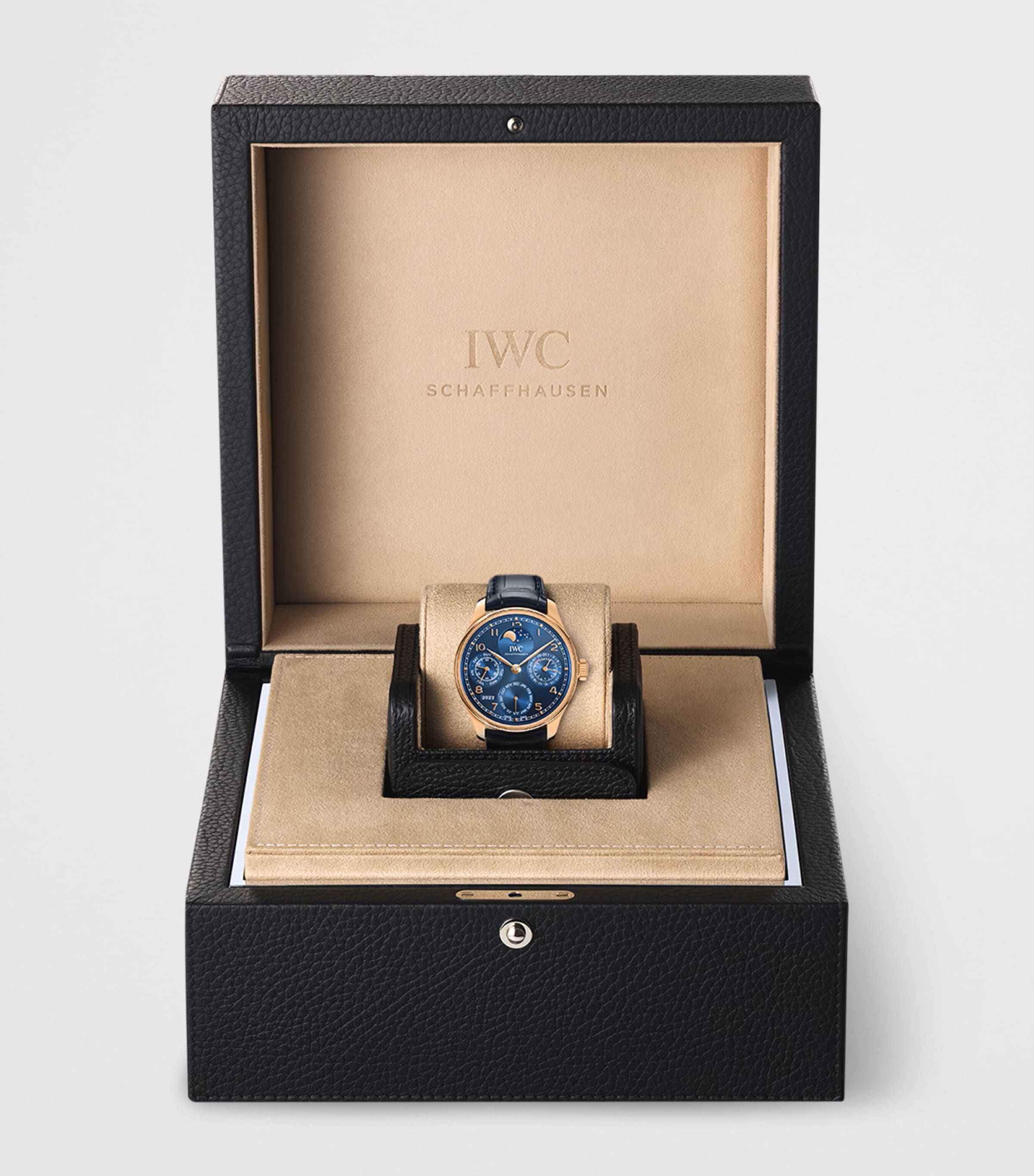 Yellow Gold Portugieser Perpetual Calendar Watch 44mm BLUE Image 5