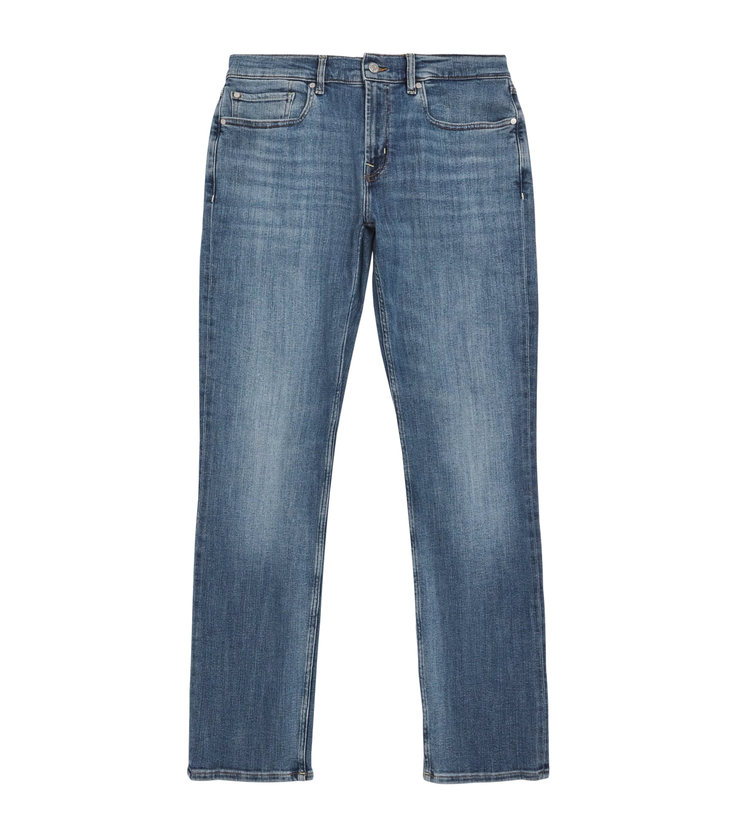 7 For All Mankind Mens The Straight Jeans Mid Blue Image 1