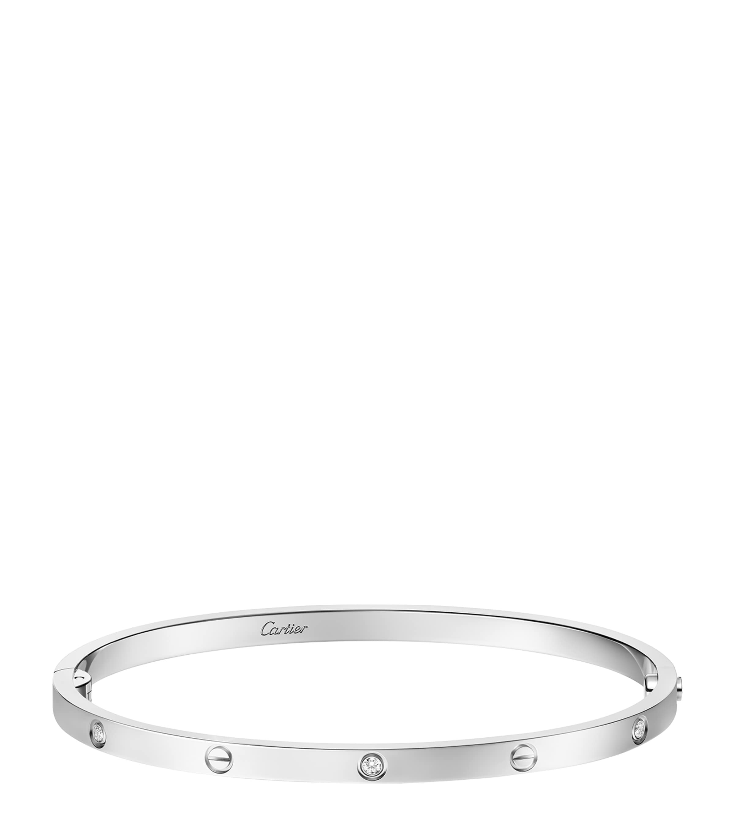 LOVE Small White Gold 6-Diamond Bracelet