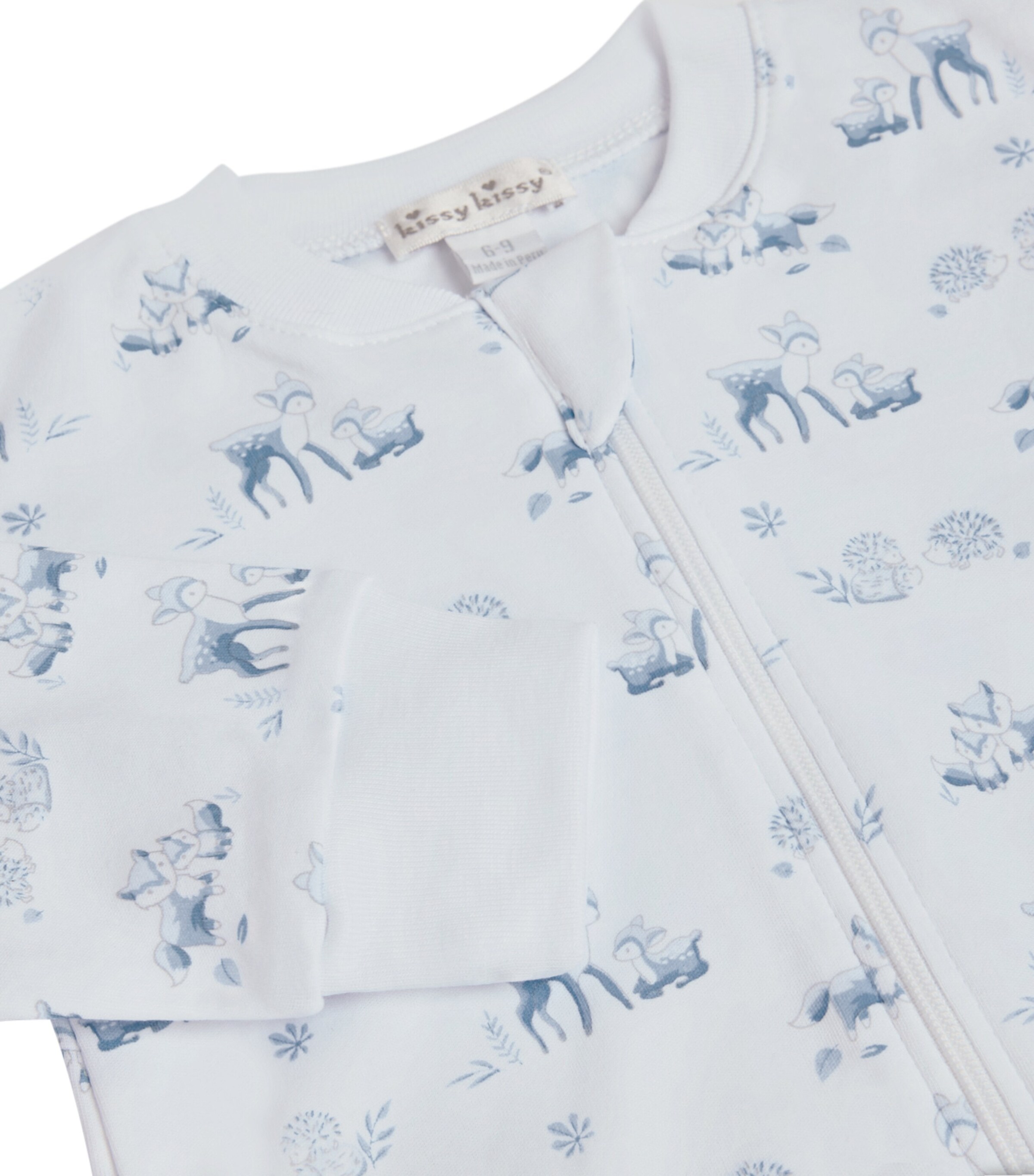 Kissy Kissy Pima Cotton Forest Fanfare All-In-One (Newborn - 12 Months) Blue Image 2
