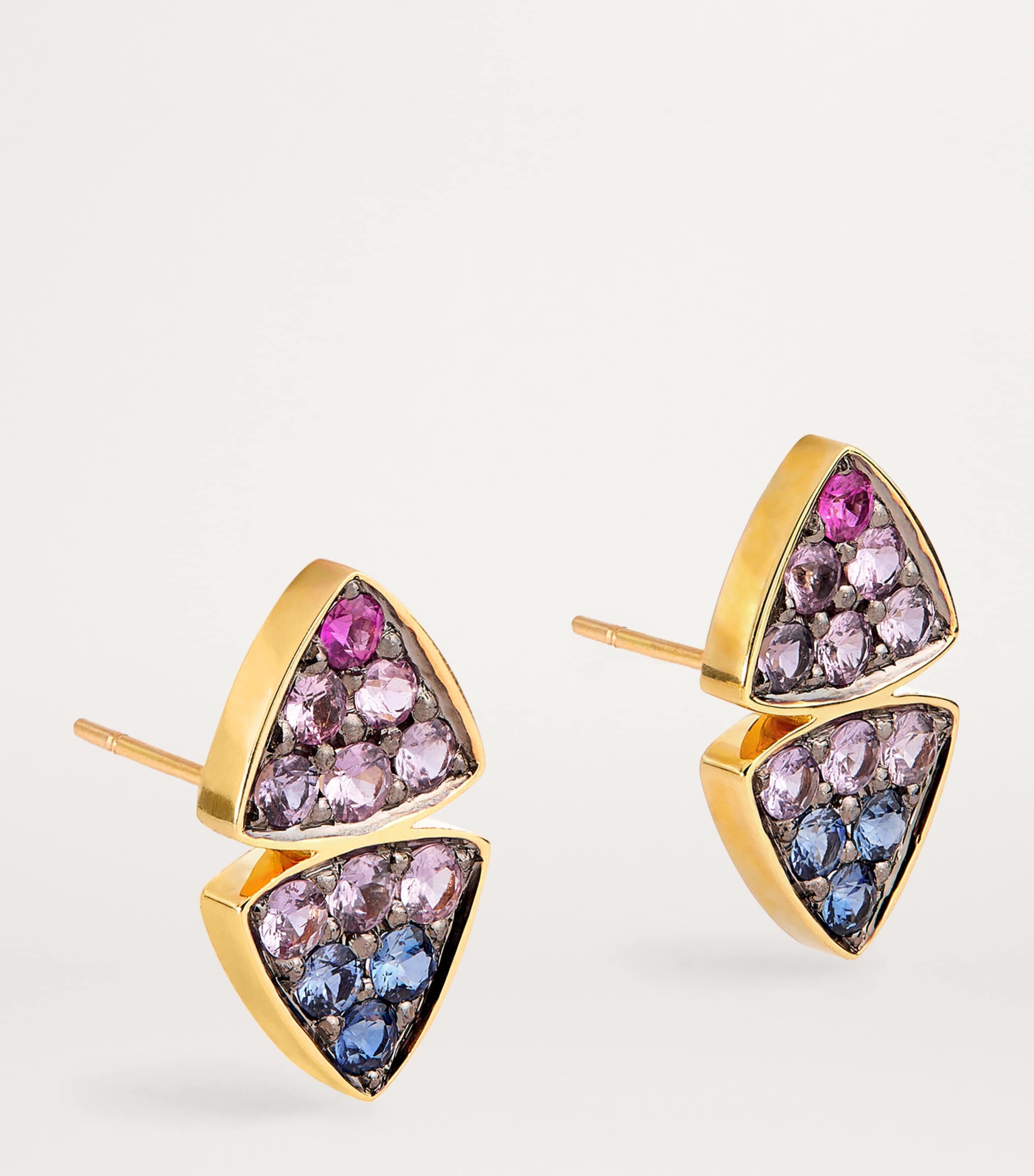 Yellow Gold and Sapphire Candy Sky Stud Earrings YELLOW GOLD Image 3
