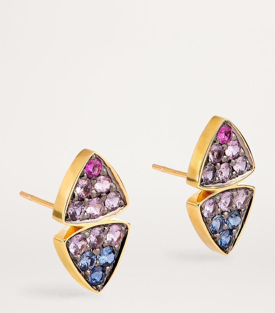 Yellow Gold and Sapphire Candy Sky Stud Earrings YELLOW GOLD Image 3