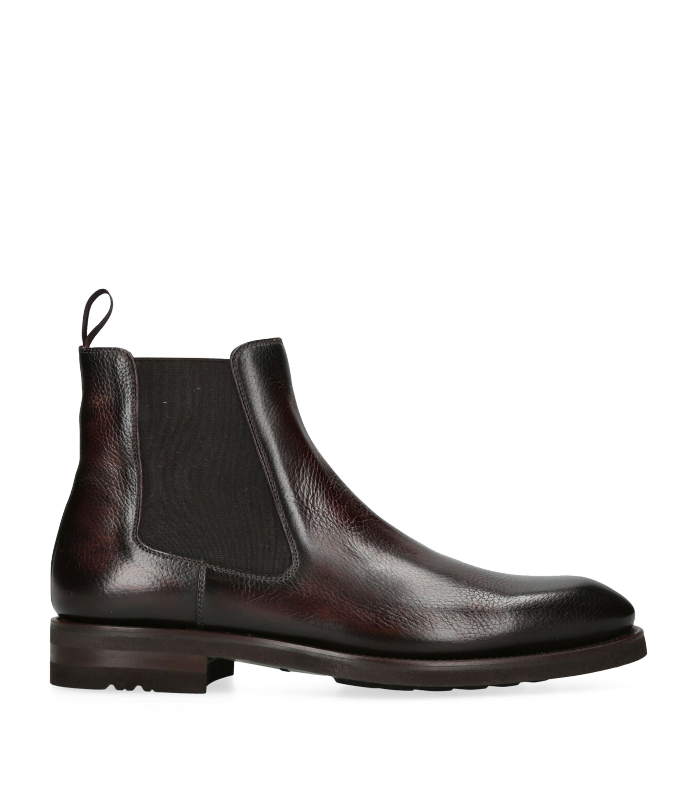 Magnanni Leather Chelsea Boots Dark Brown Image 1