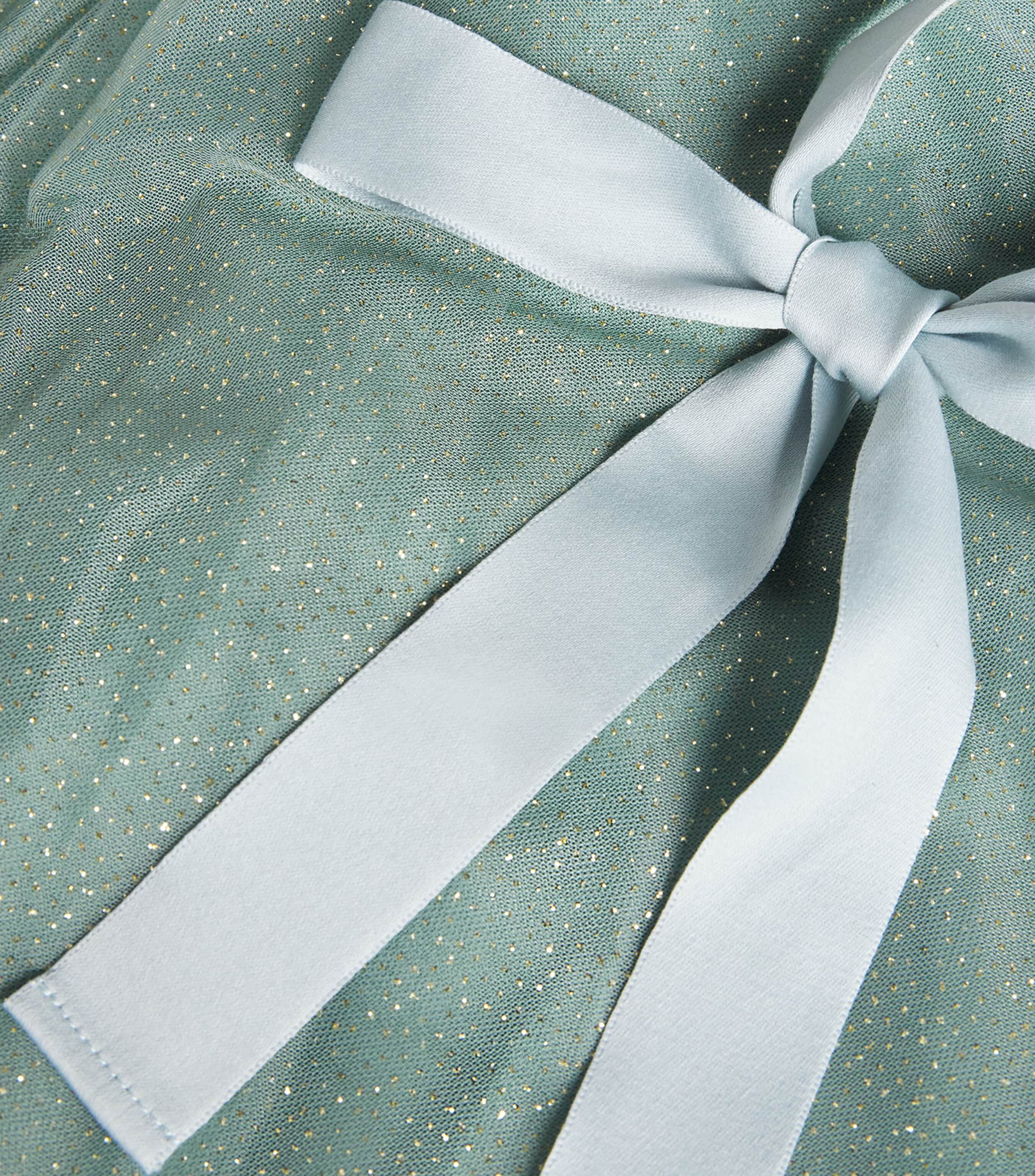 Tulle Glitter Dress (2-14 Years) 511OREGANO GREEN Image 3