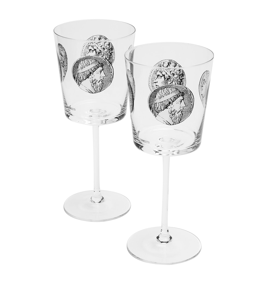 Set of 2 Cammei Wine Glasses MULTI Image 1