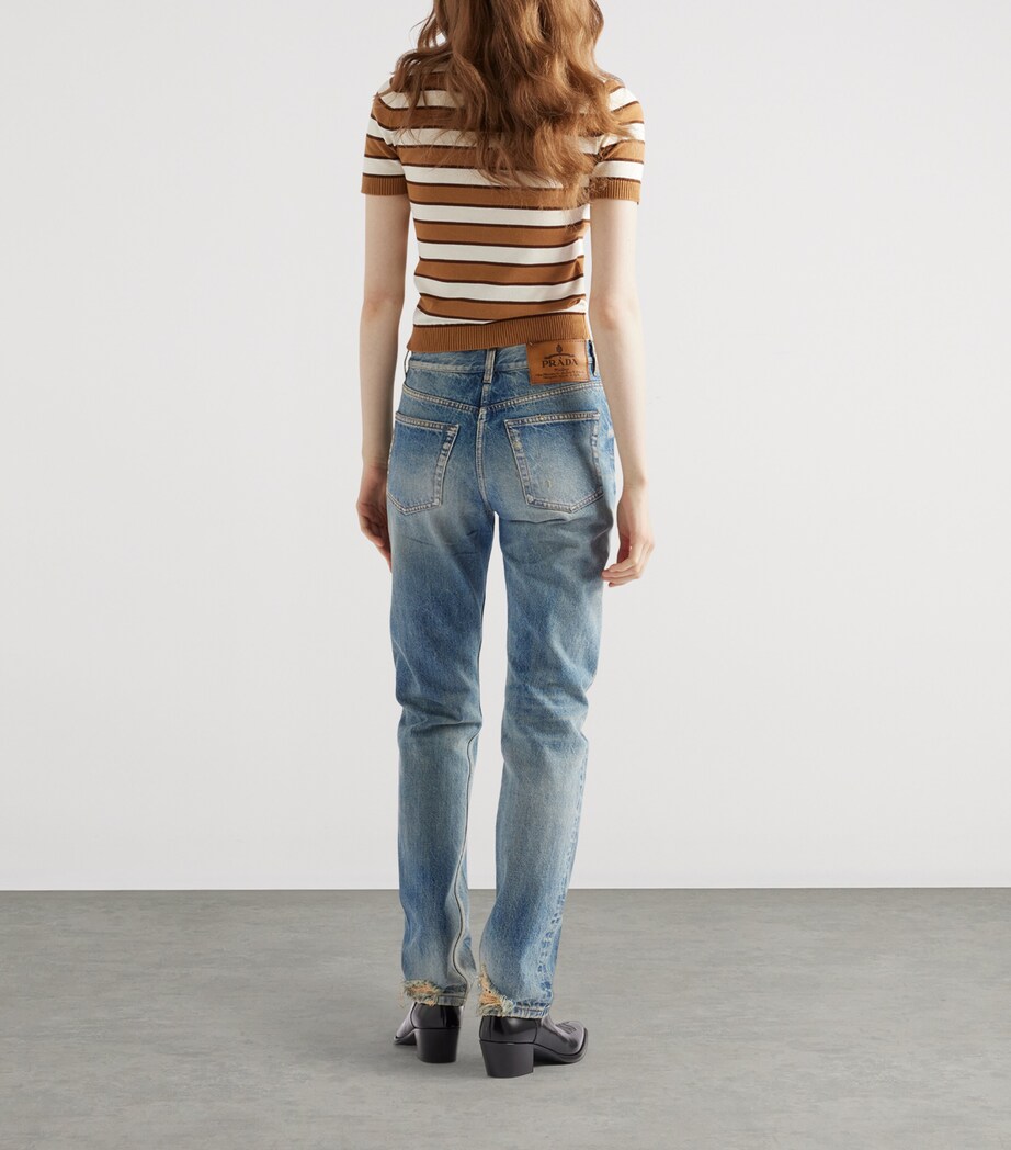 Cotton Stripe Cardigan F0BH2 Image 5