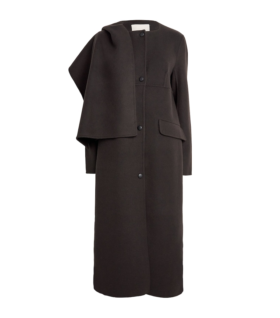 Cashmere-Wool Kipling Coat CHOCOLATE Image 1