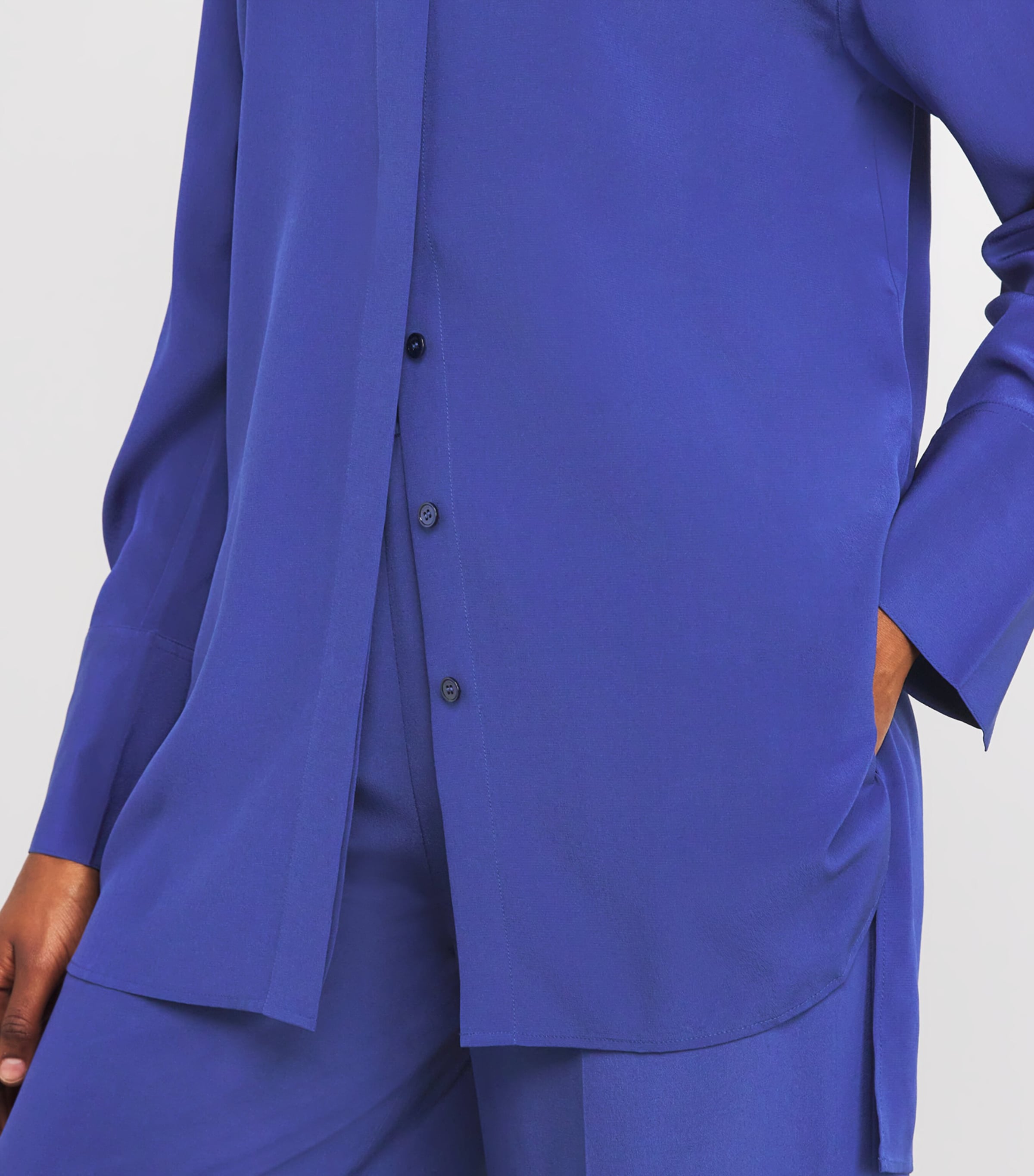 Silk Bold Blouse COBALT Image 6