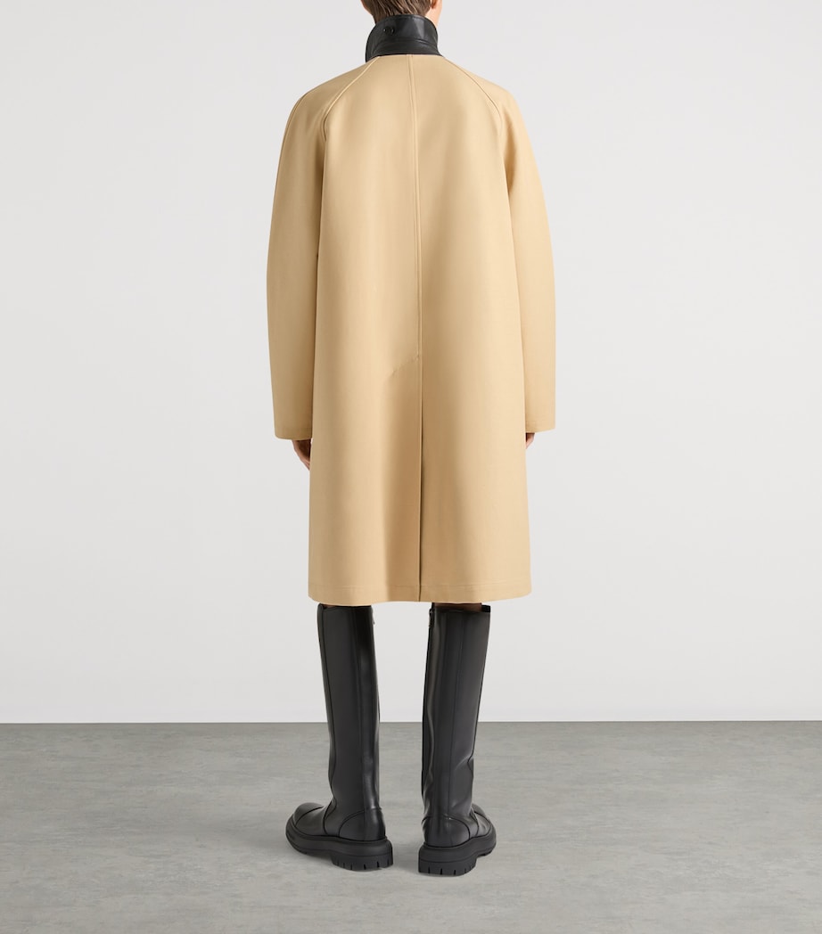 Givenchy Mens Leather-Trim Car Coat Image 3