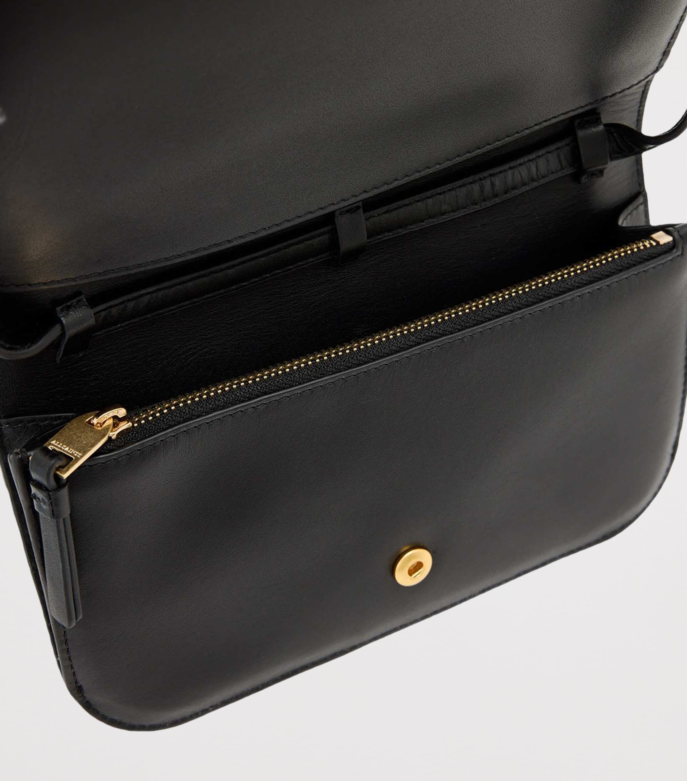 Leather Maeve Cross-Body Wallet BLACK Image 4