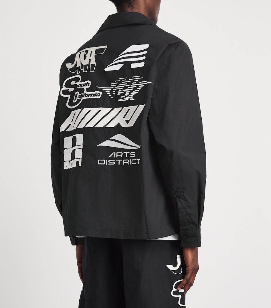 AMIRI Mens Sporty Embroidered Logo Shirt Black Image 5