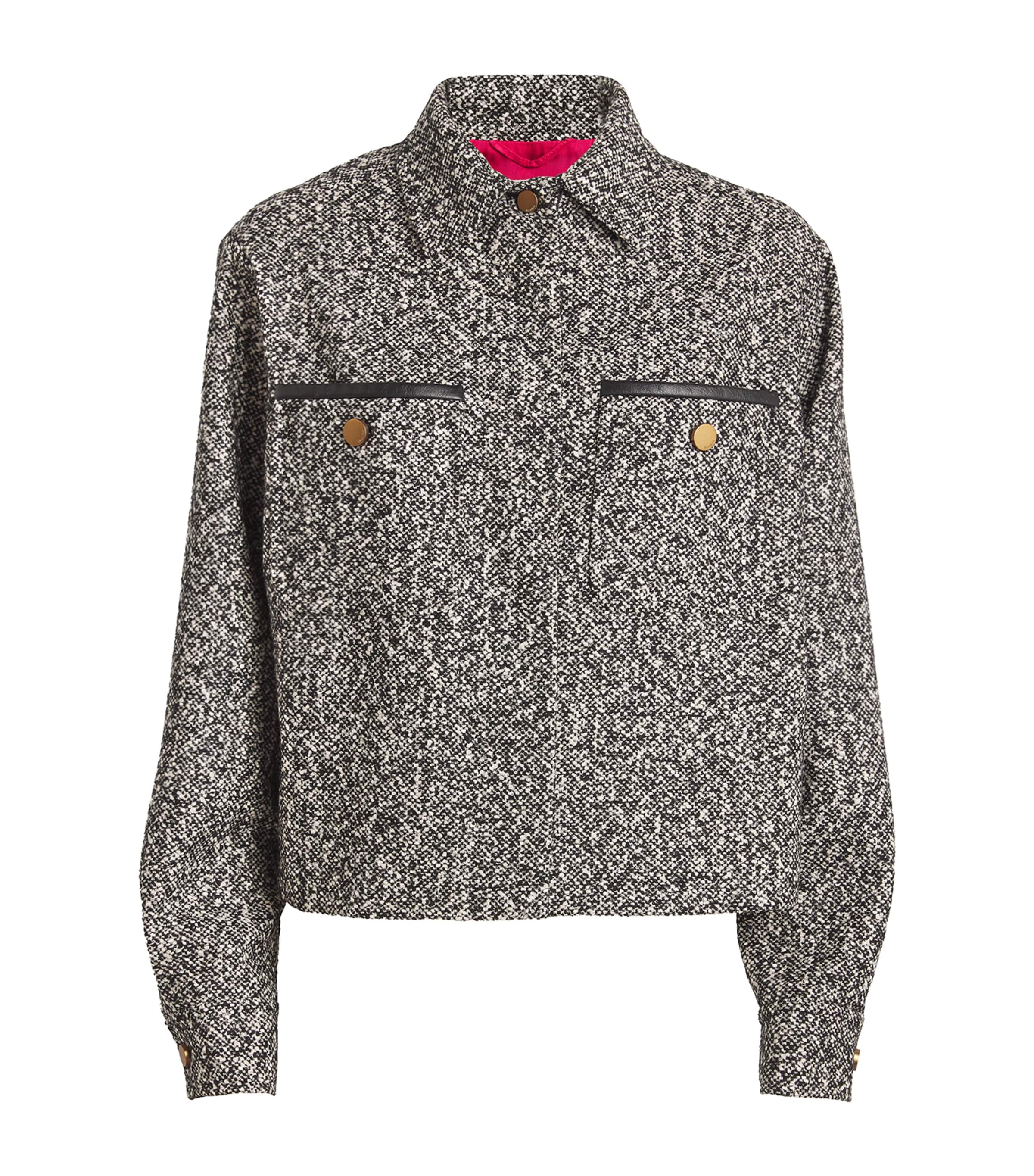 MAX MARA WOOL-BLEND TWEED JACKET 