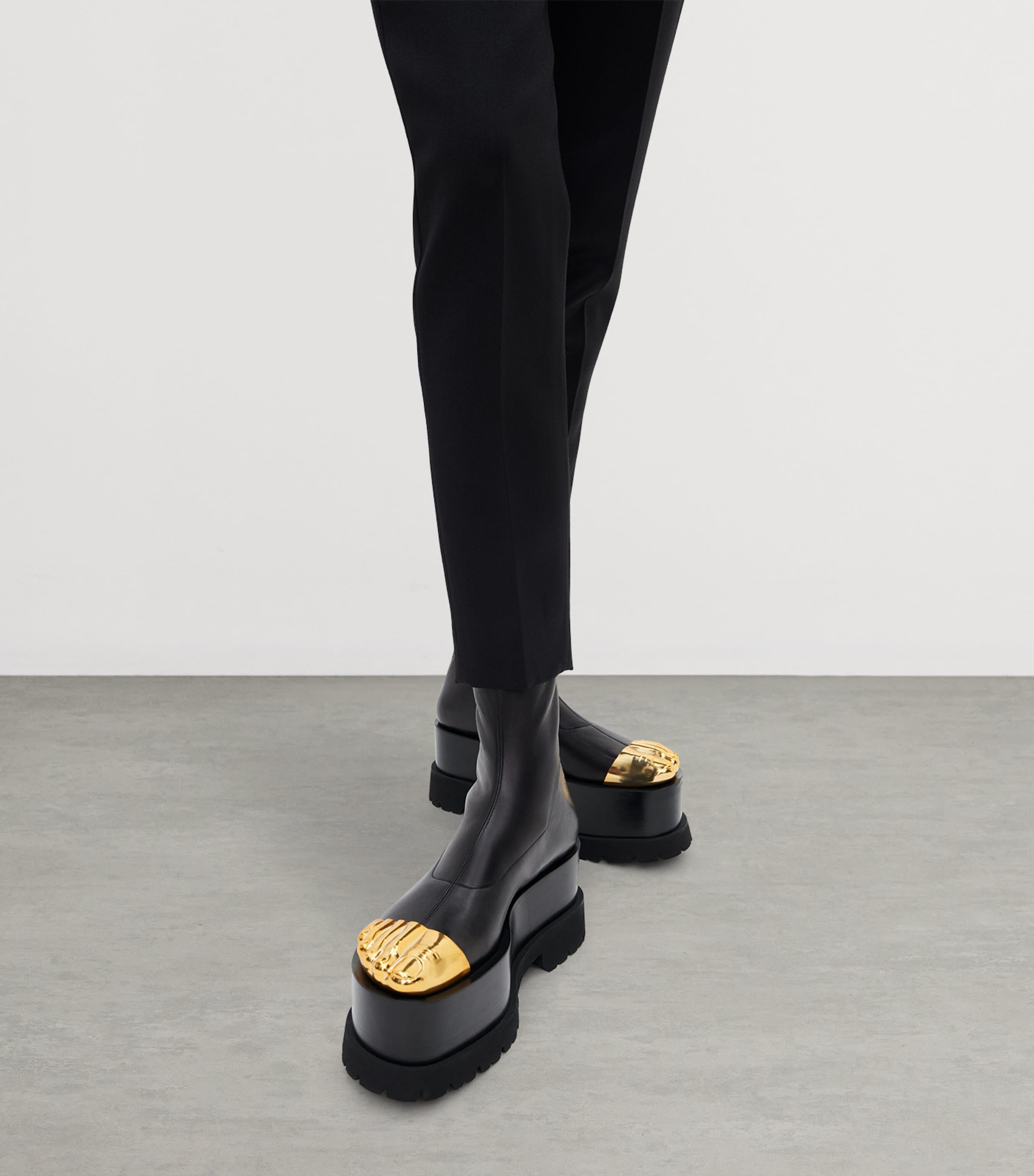 Schiaparelli Trompe-l'Oeil Ankle Boots 100 Black Image 3