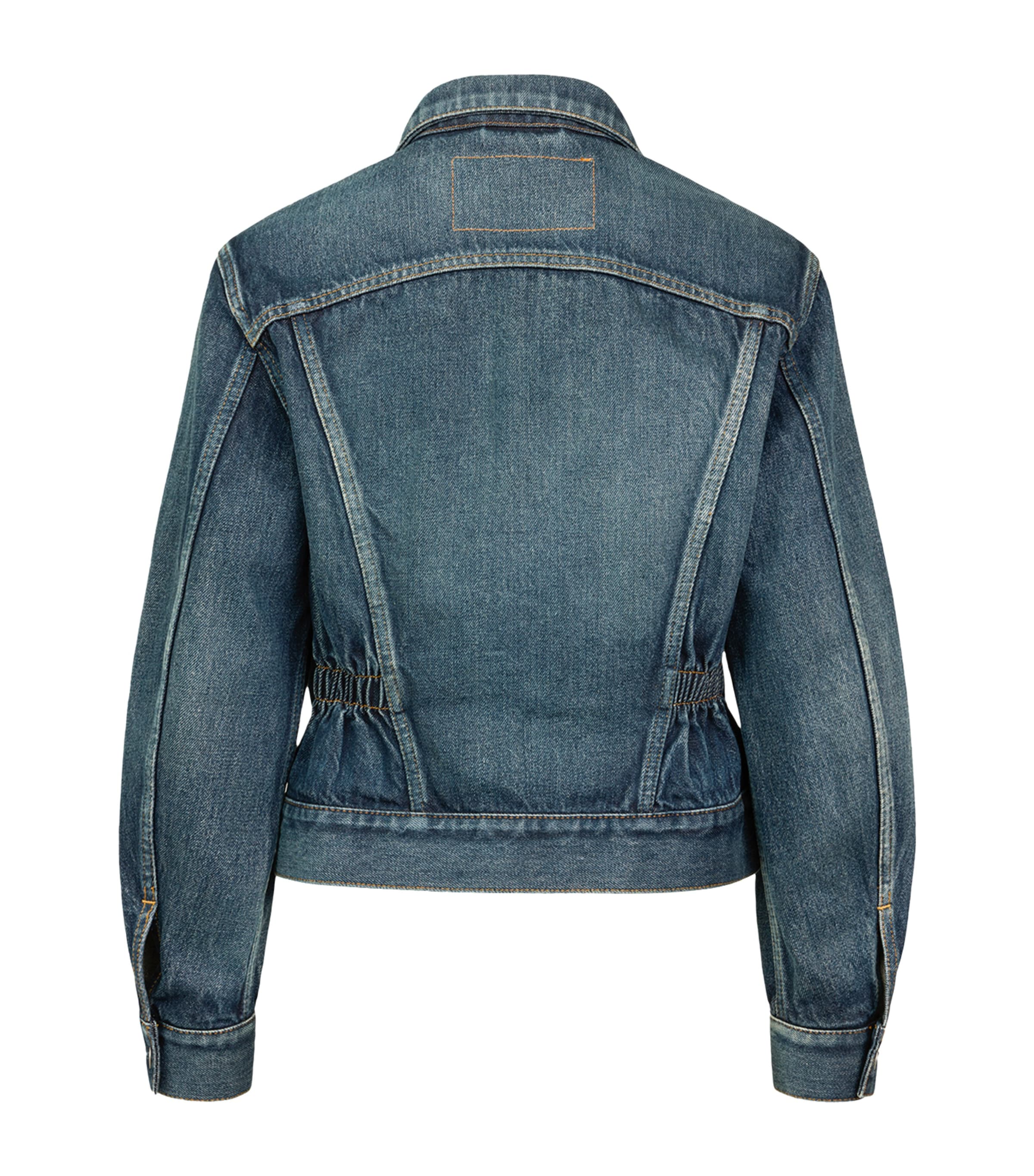 Alaïa Womens Trucker Denim Jacket Dock Blue Image 2